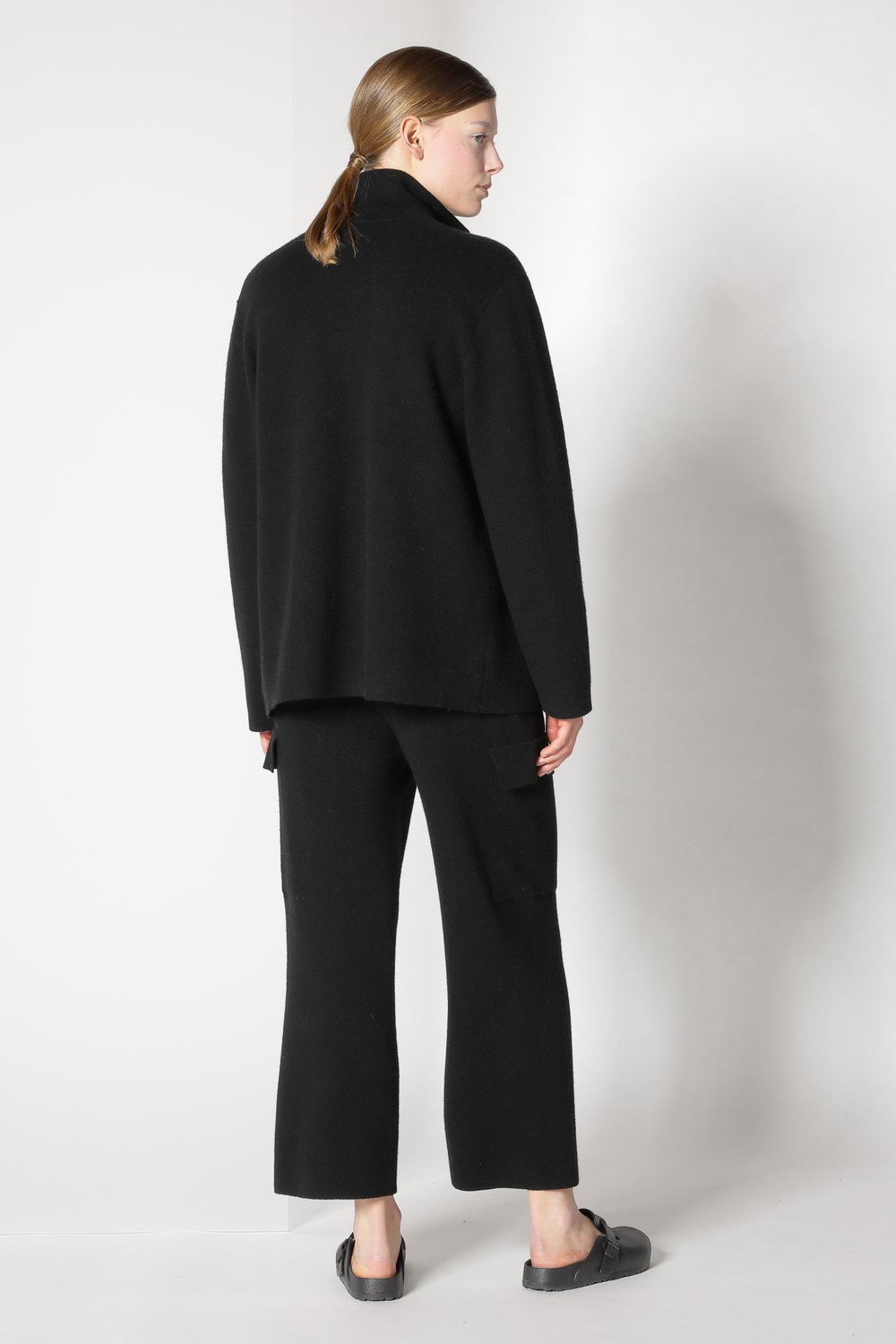 SMINFINITY Doubleface Caban Jacket in Black XS