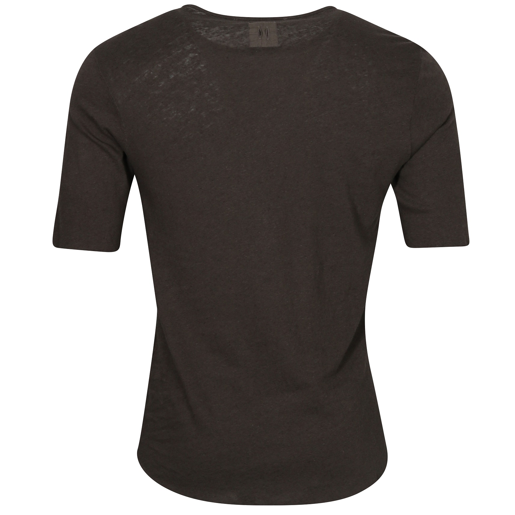 HANNES ROETHER Cotton/Linen T-Shirt in Brown M