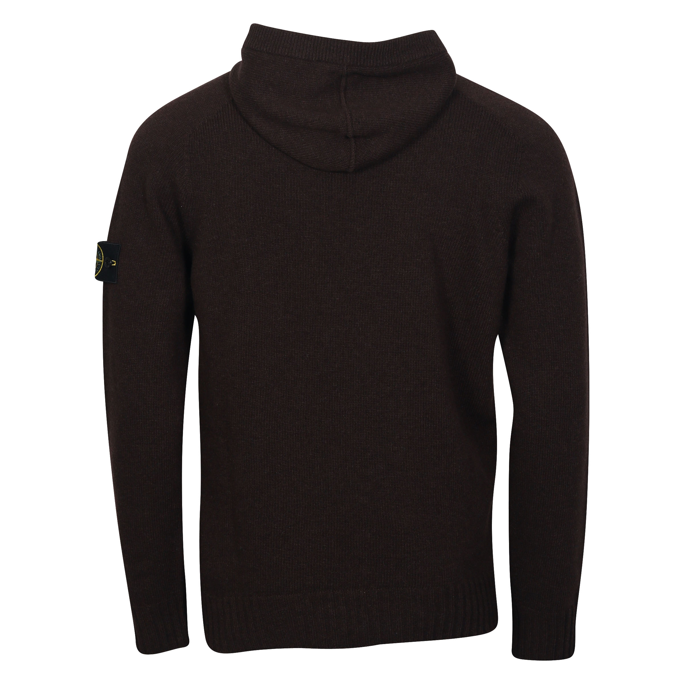 Stone Island Knit Hoodie in Brown