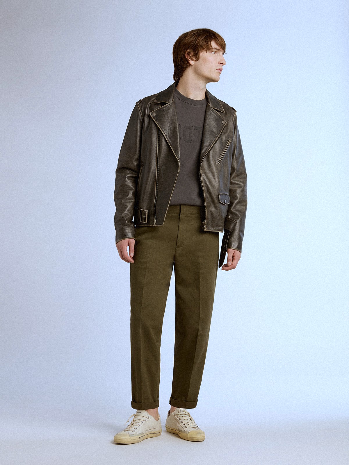 GOLDEN GOOSE Chino Skate Pants in Olive