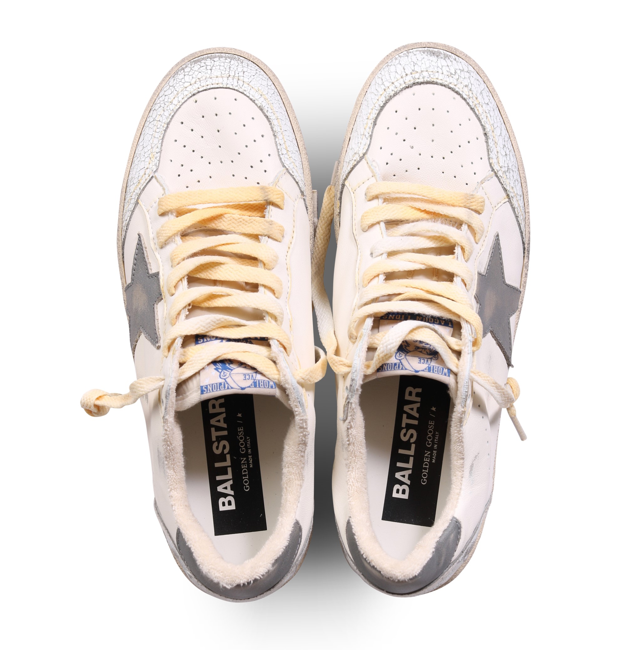 GOLDEN GOOSE Sneaker Ballstar in White/Grey 40