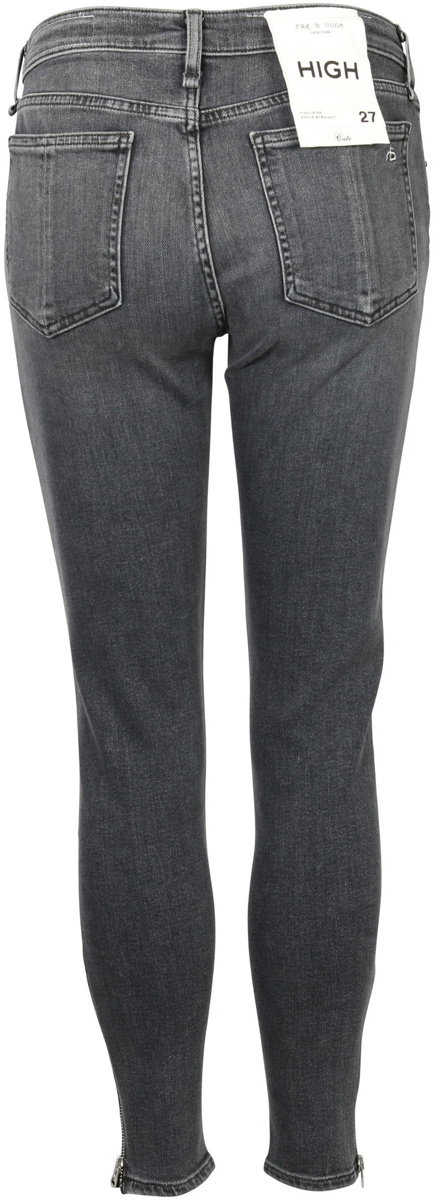 Rag & Bone Jeans Cate Grey Midrise Ankle Skinny