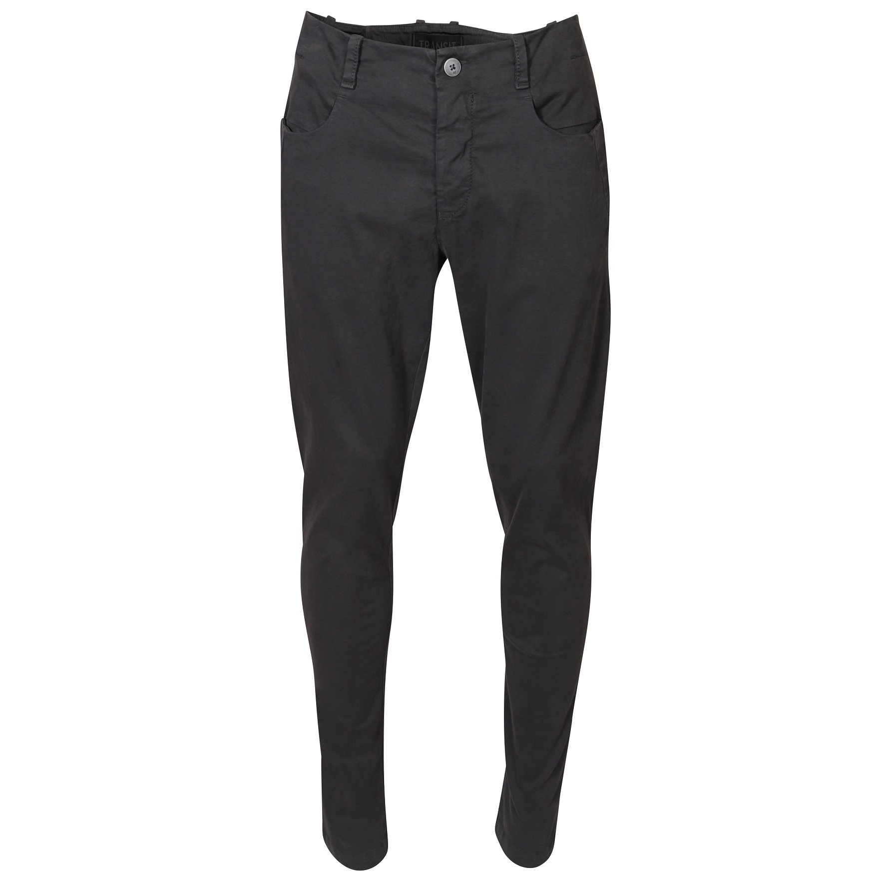 TRANSIT UOMO Cotton Stretch Pant in Dark Grey