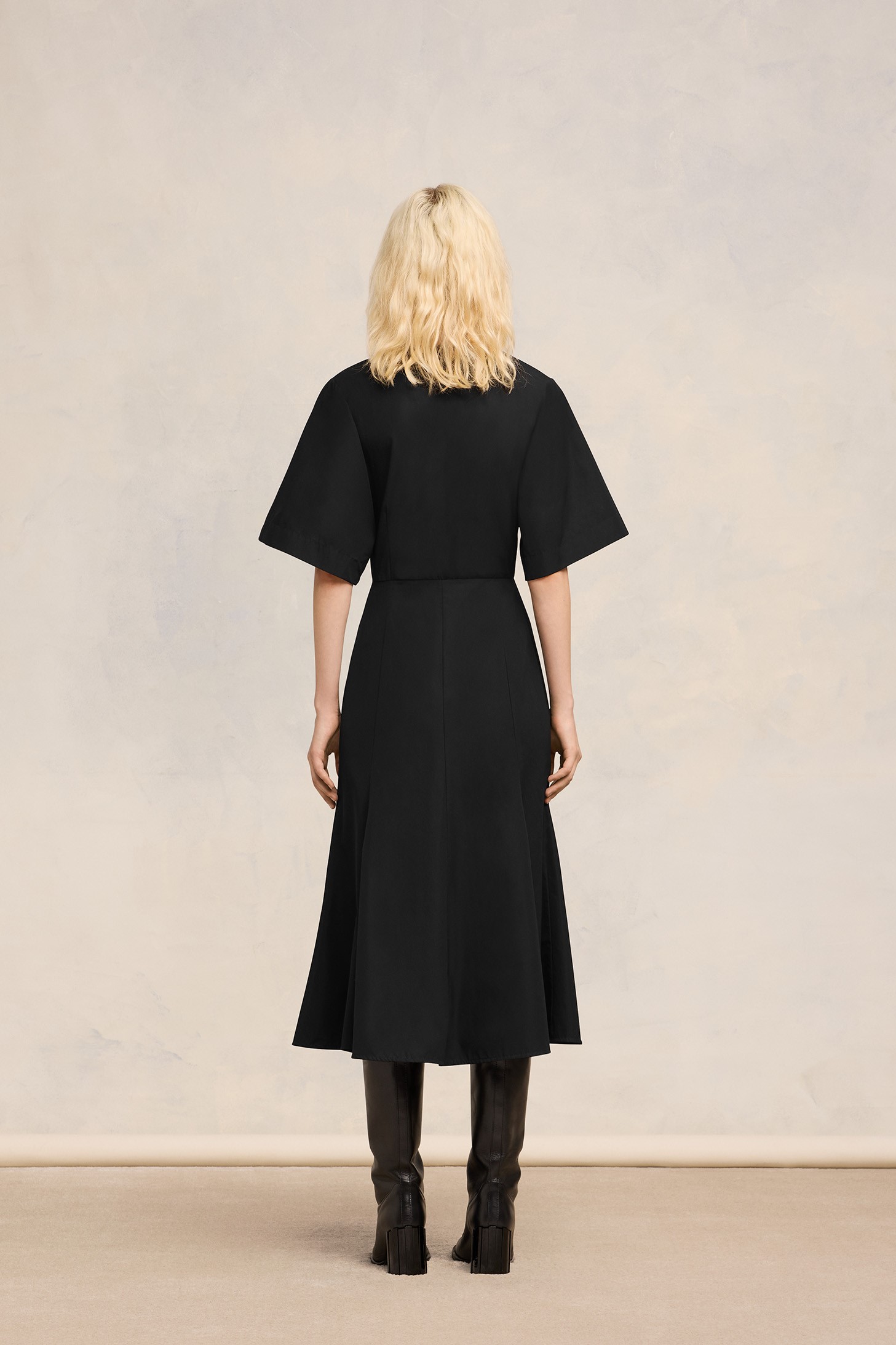 AMI PARIS Midi Dress in Black FR36 / DE34