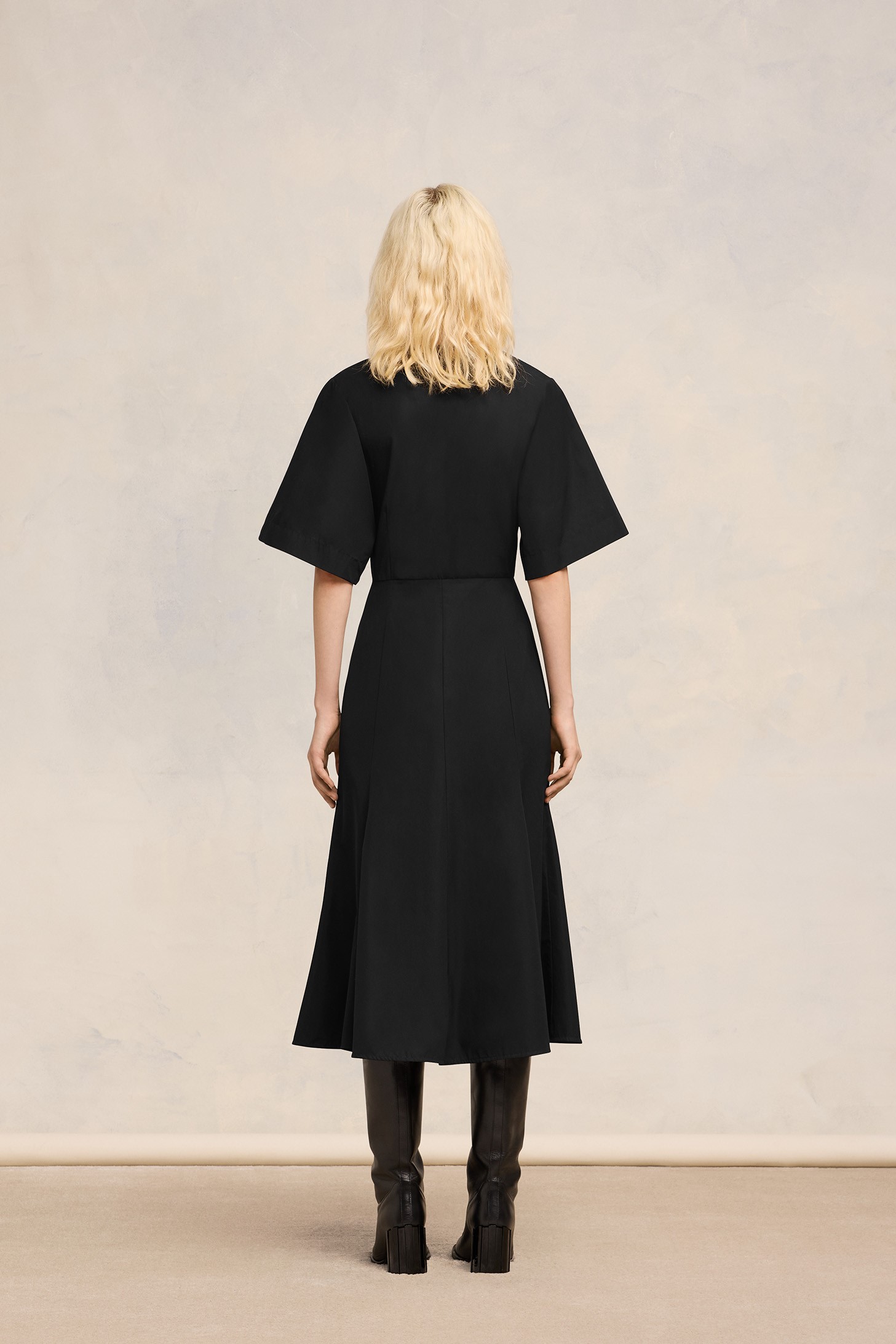 AMI PARIS Midi Dress in Black