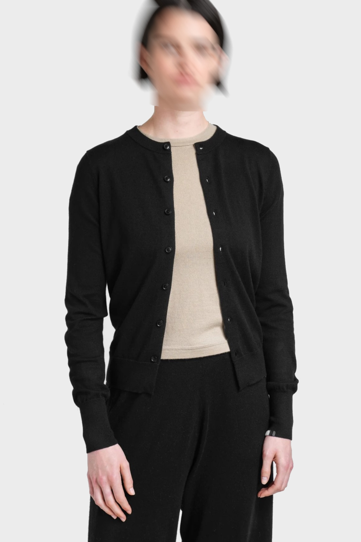 EXTREME CASHMERE Cardigan N°332 Little Bit in Raven