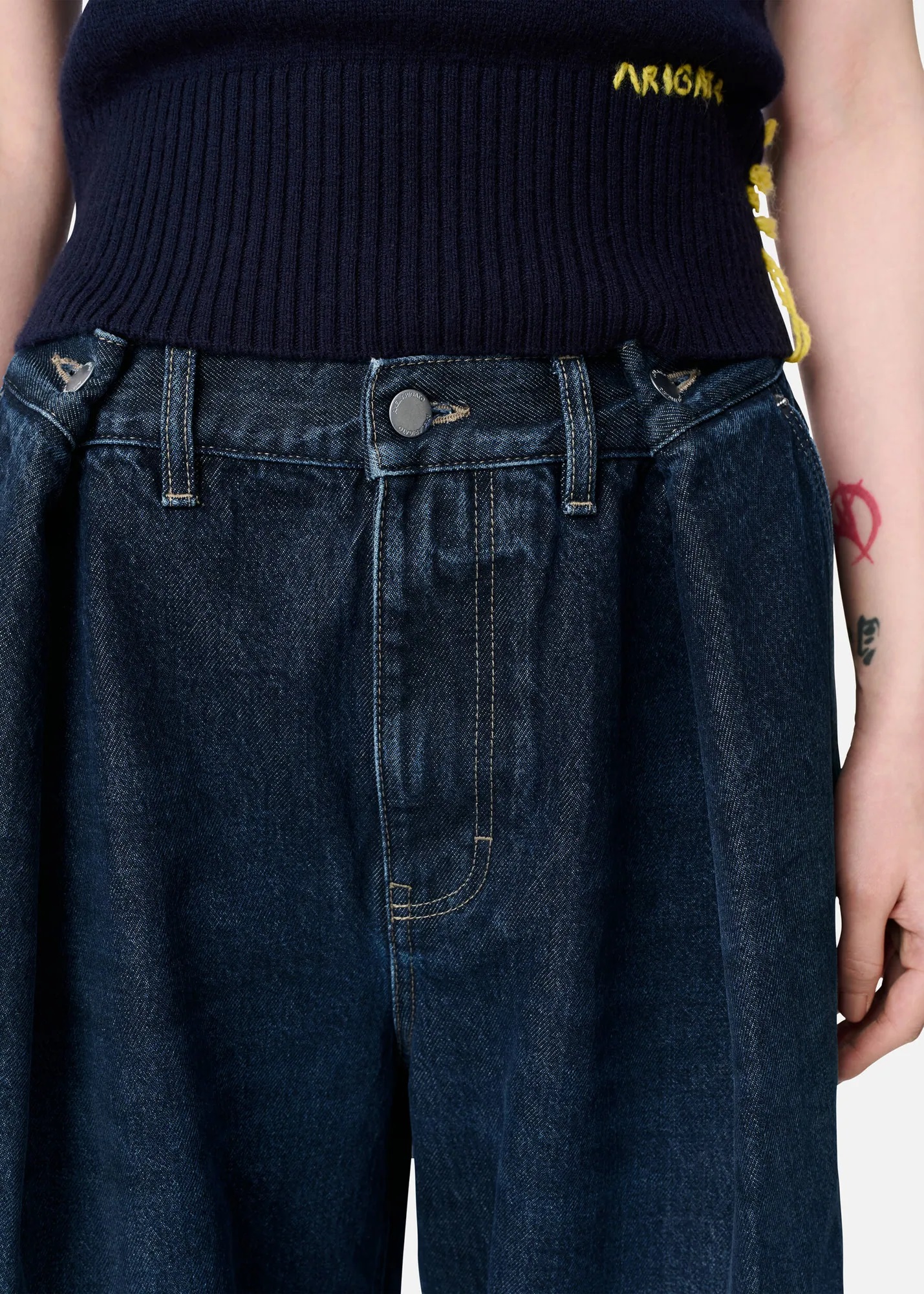 AXEL ARIGATO Relaxed Fit Jeans in Dark Blue