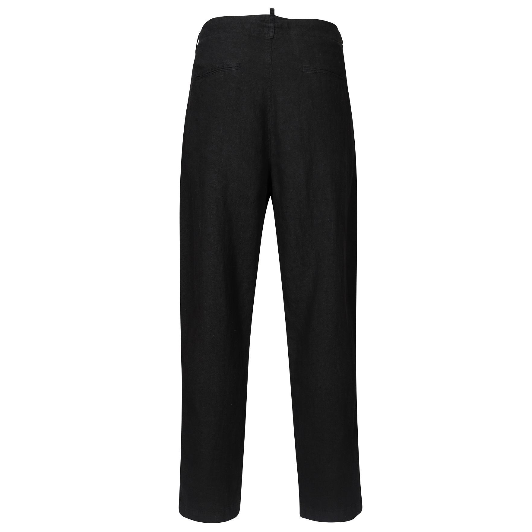 HANNES ROETHER Linen Trouser in Black