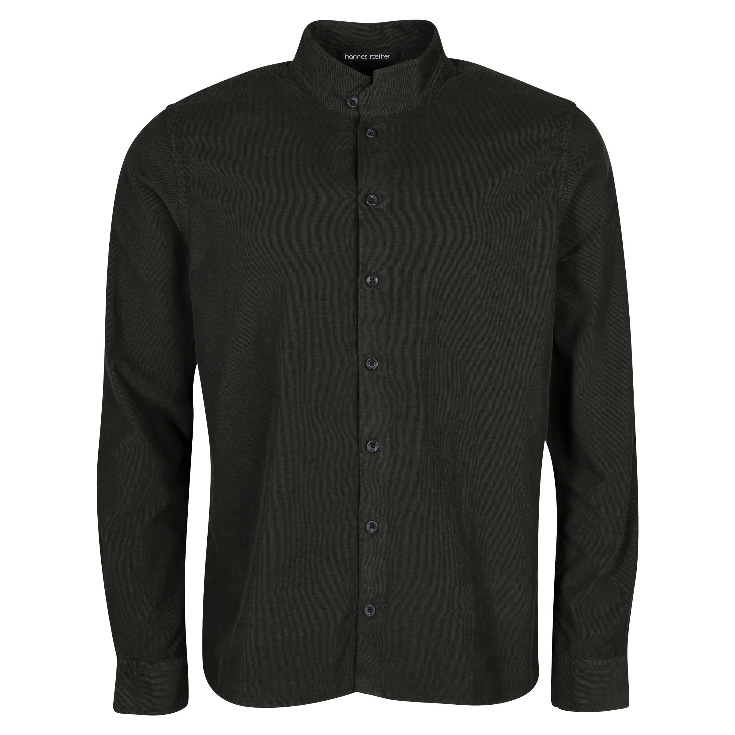 Hannes Roether Fine Corduroy Shirt in Dark Green