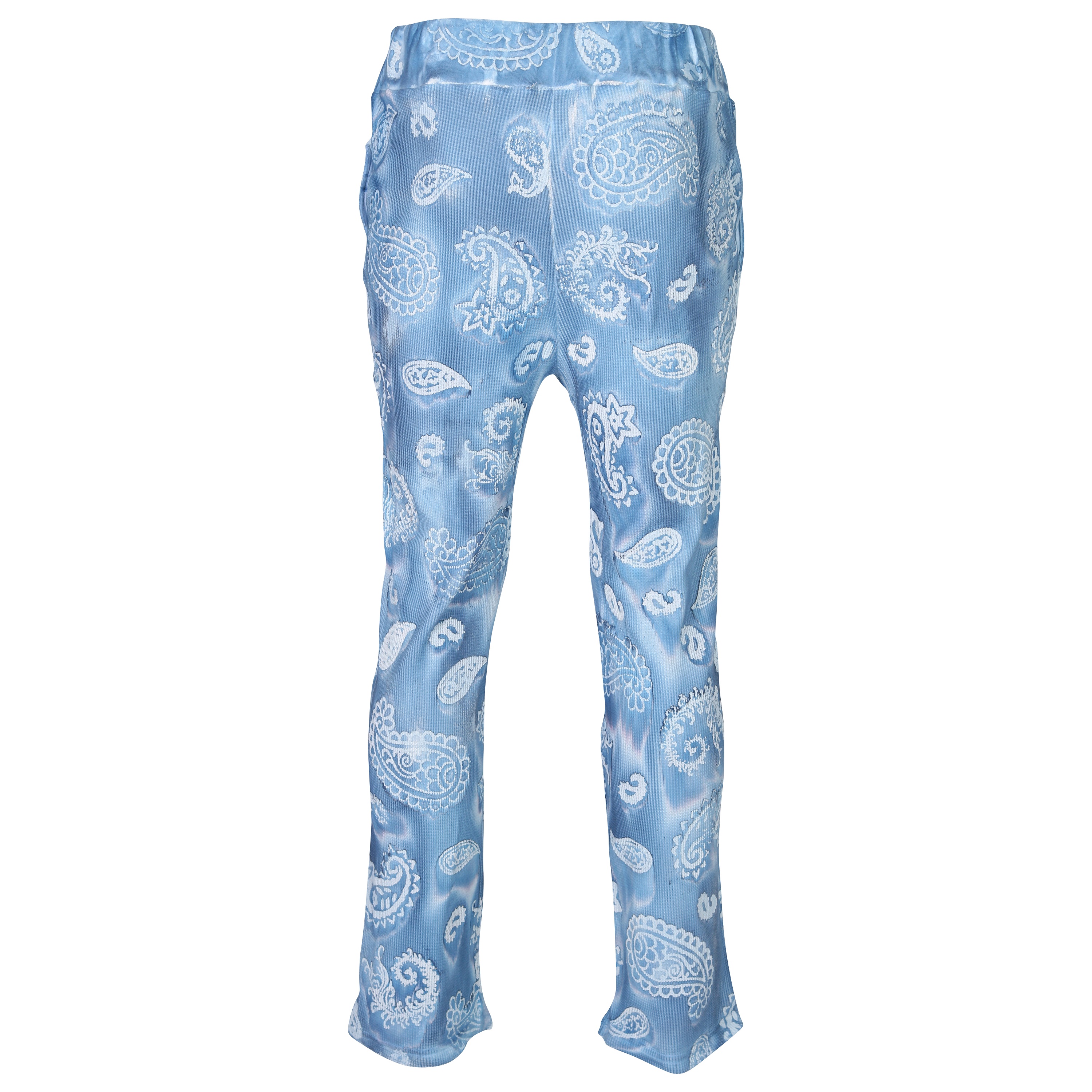 Unisex Alchemist Lando Jogger in Light Blue Paisley Block Print XL