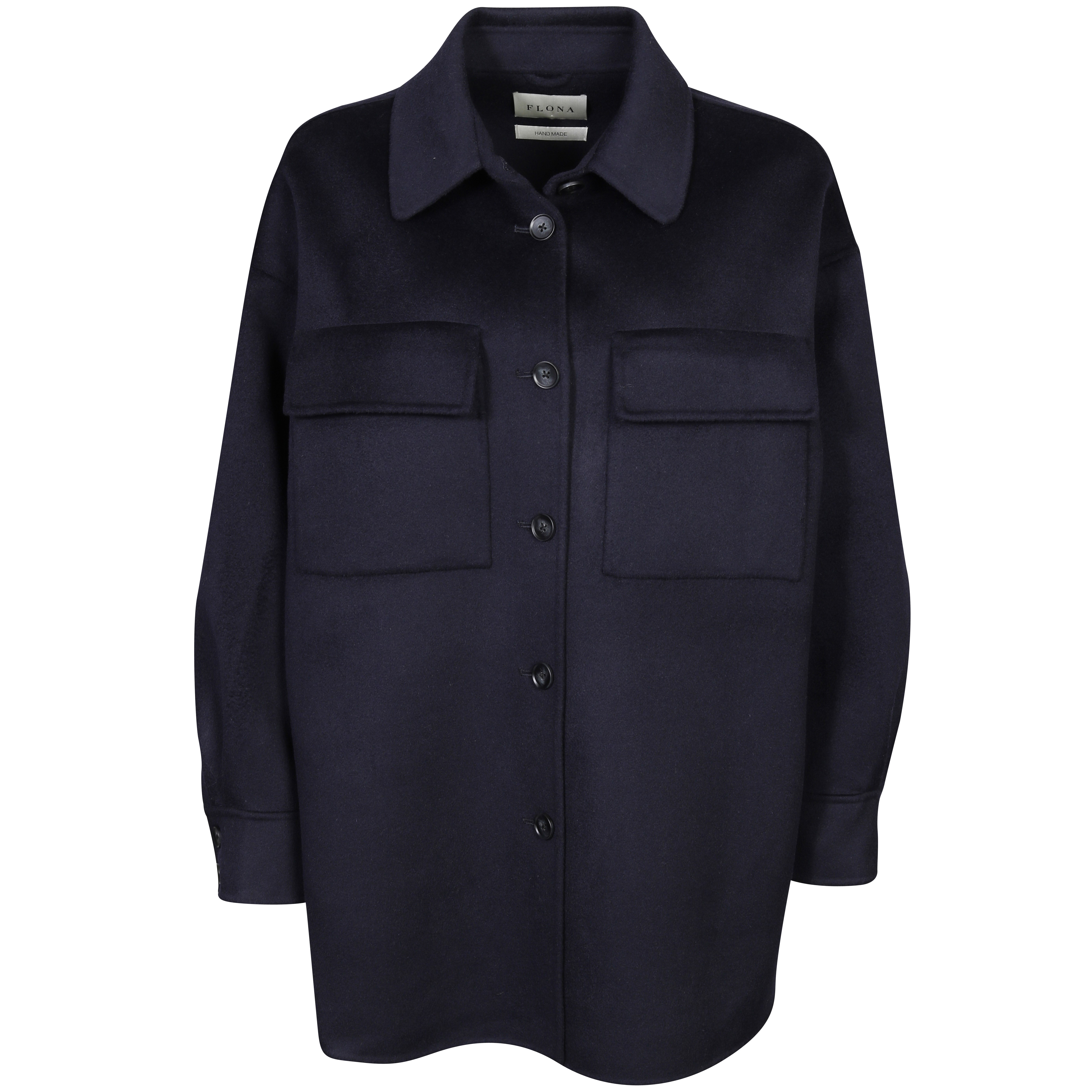 Flona Wool/Cashmere Overshirt in Navy M