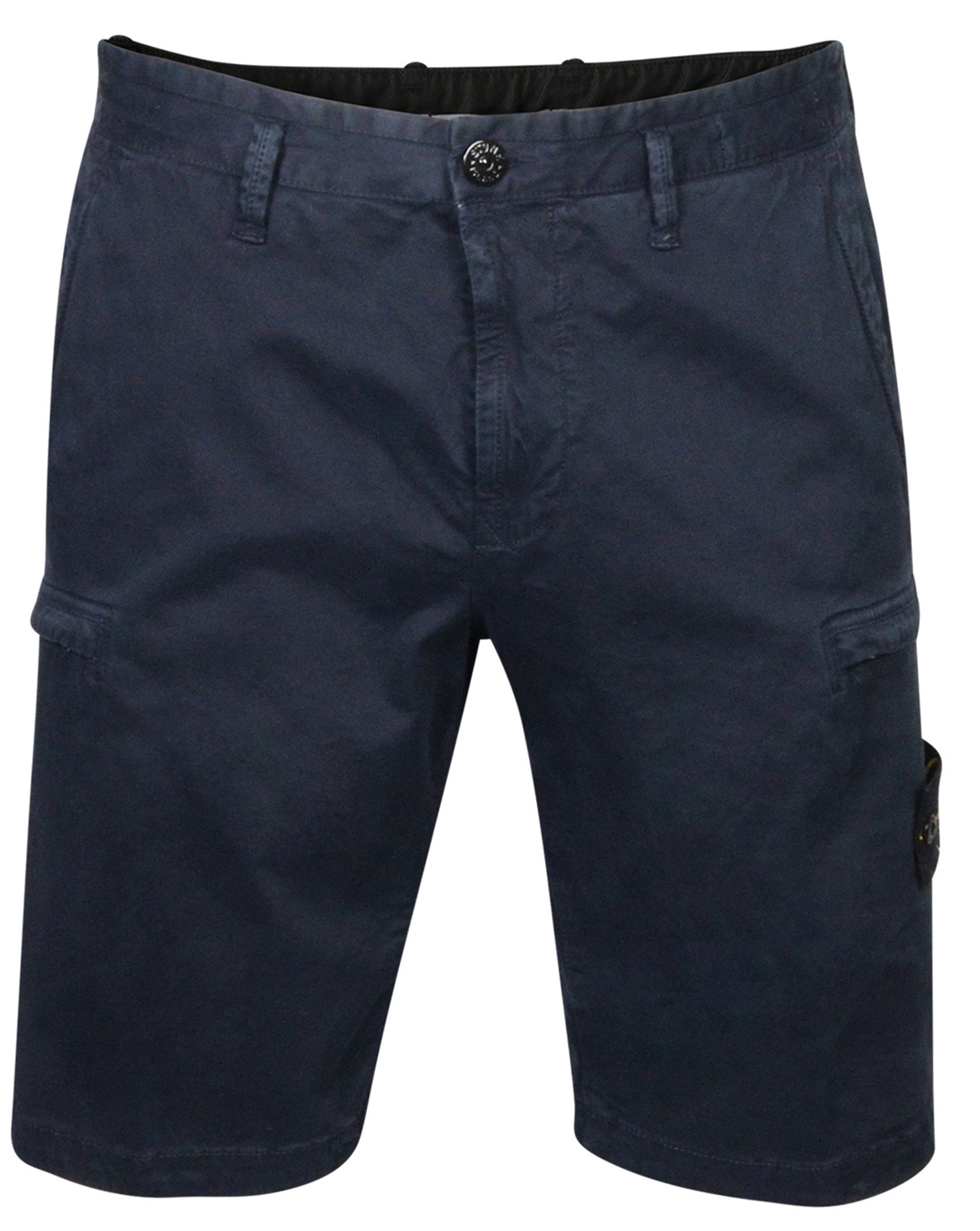 Stone Island Cotton Cargo Bermuda Washed Navy