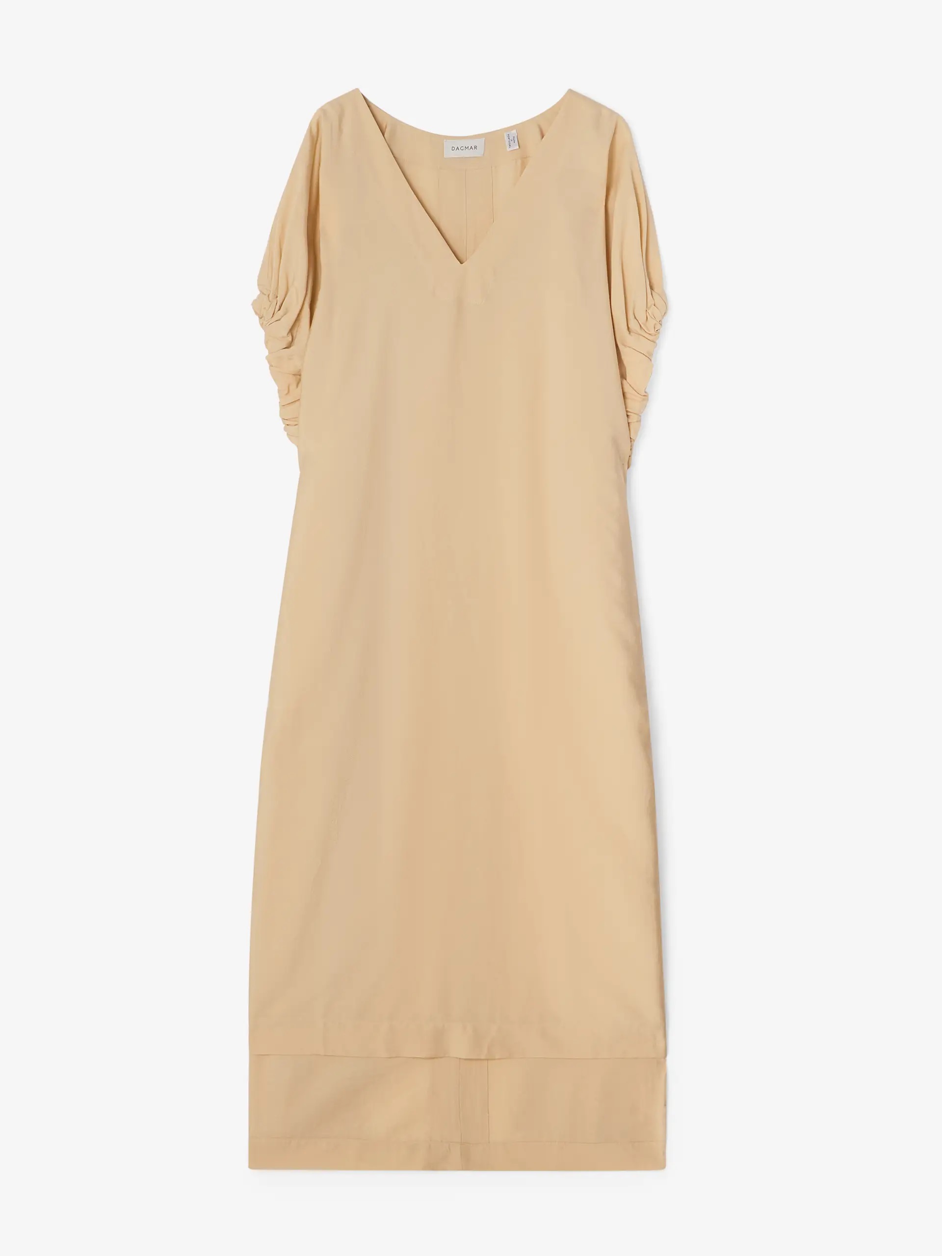 DAGMAR Rouched Dress in Desert Sand DAGMAR Rouched Dress in Desert Sand