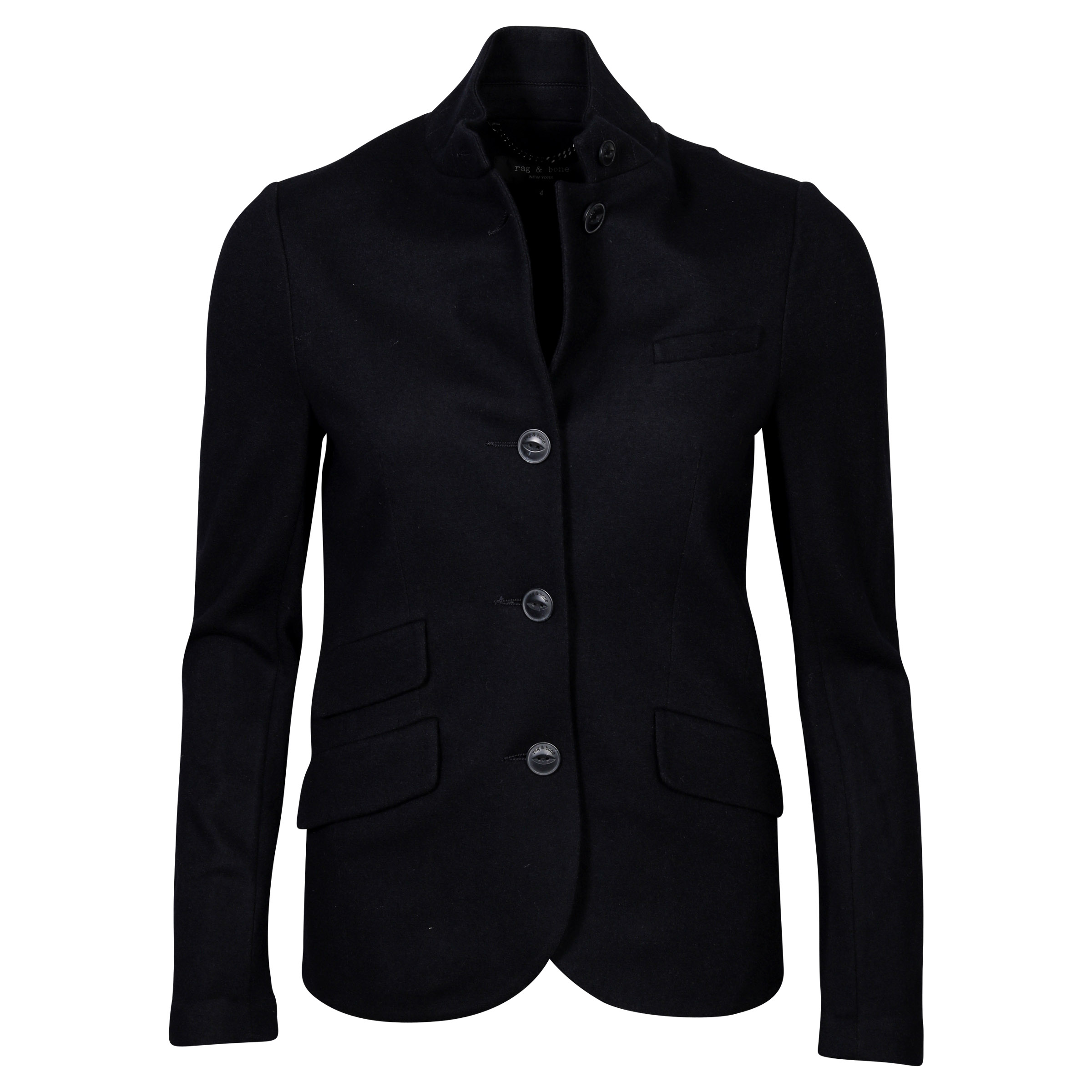 Rag & Bone Tight Wool Jacket Slade Black