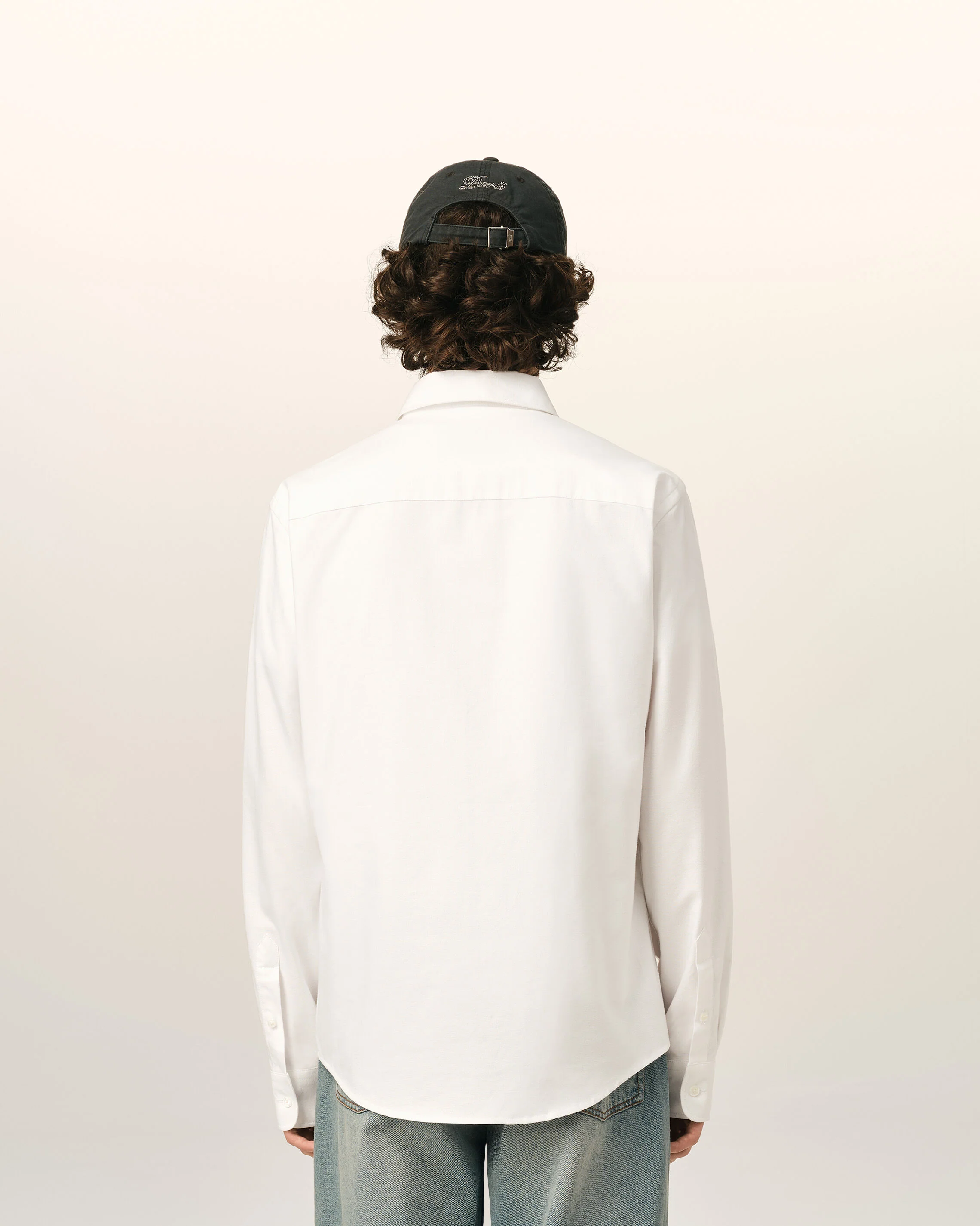 AMI PARIS Classic Fit Oxford Shirt in Natural White