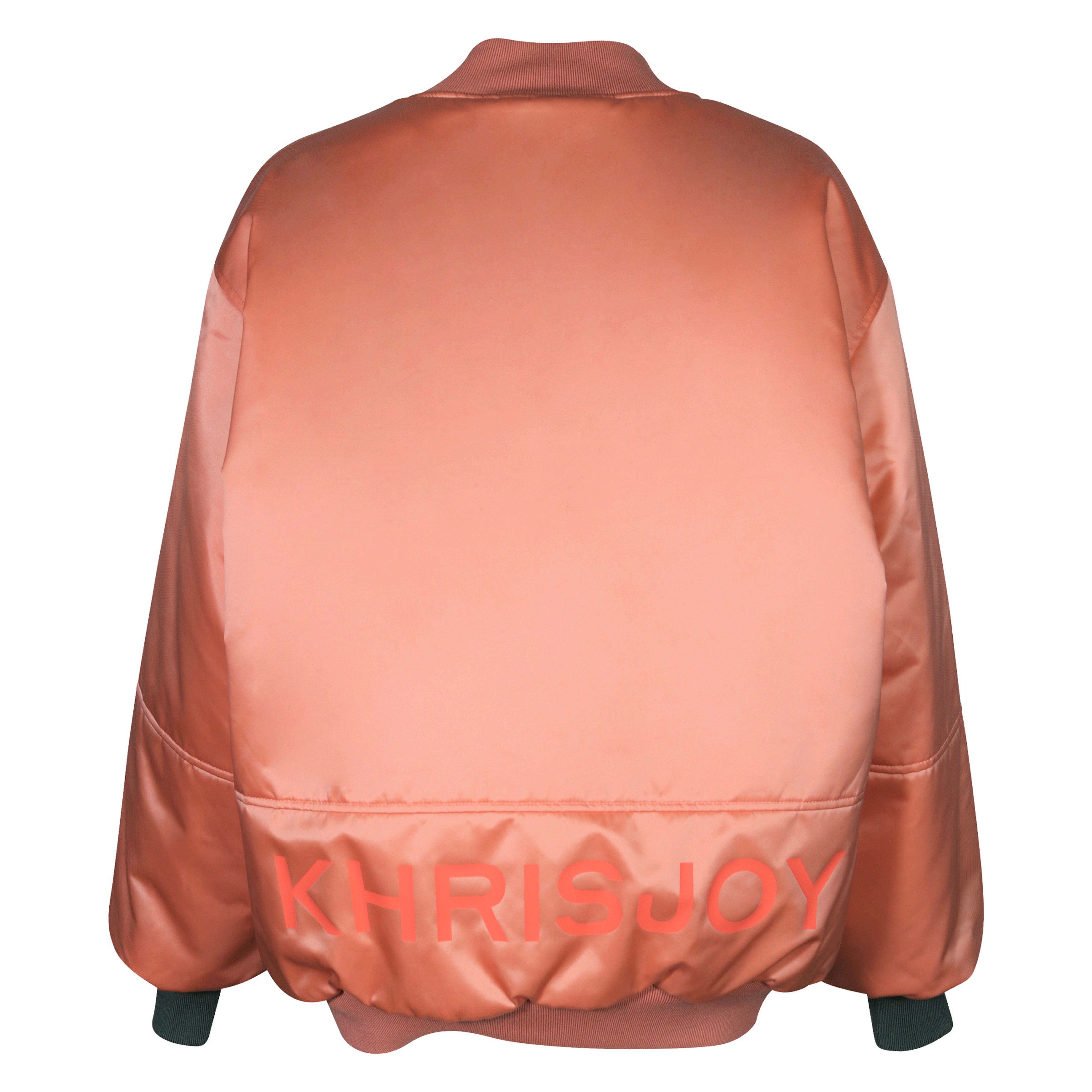Khrisjoy Puffer Bomber Jacket Salmon