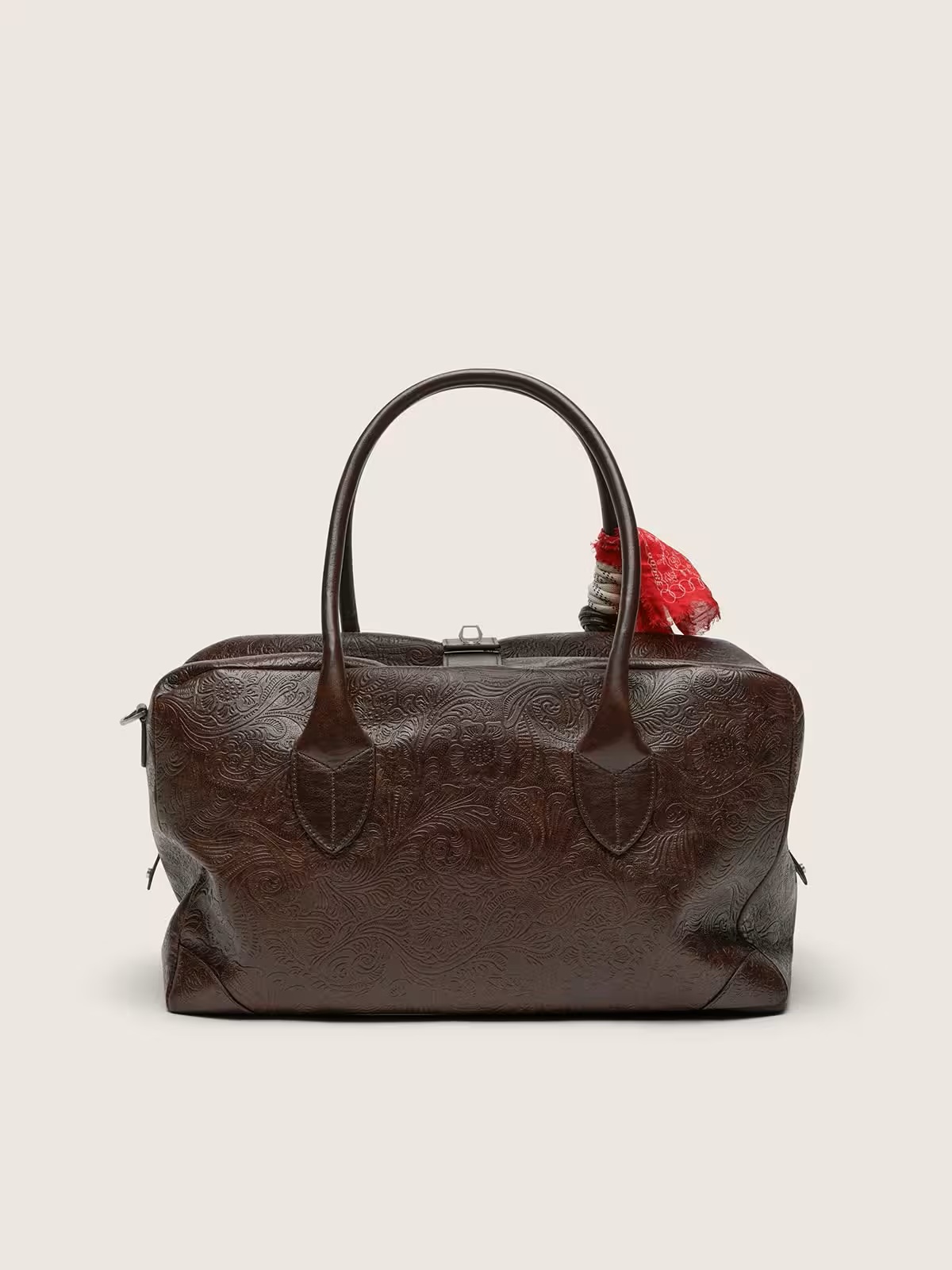GOLDEN GOOSE Vita Medium Leather Bag in Dark Brown