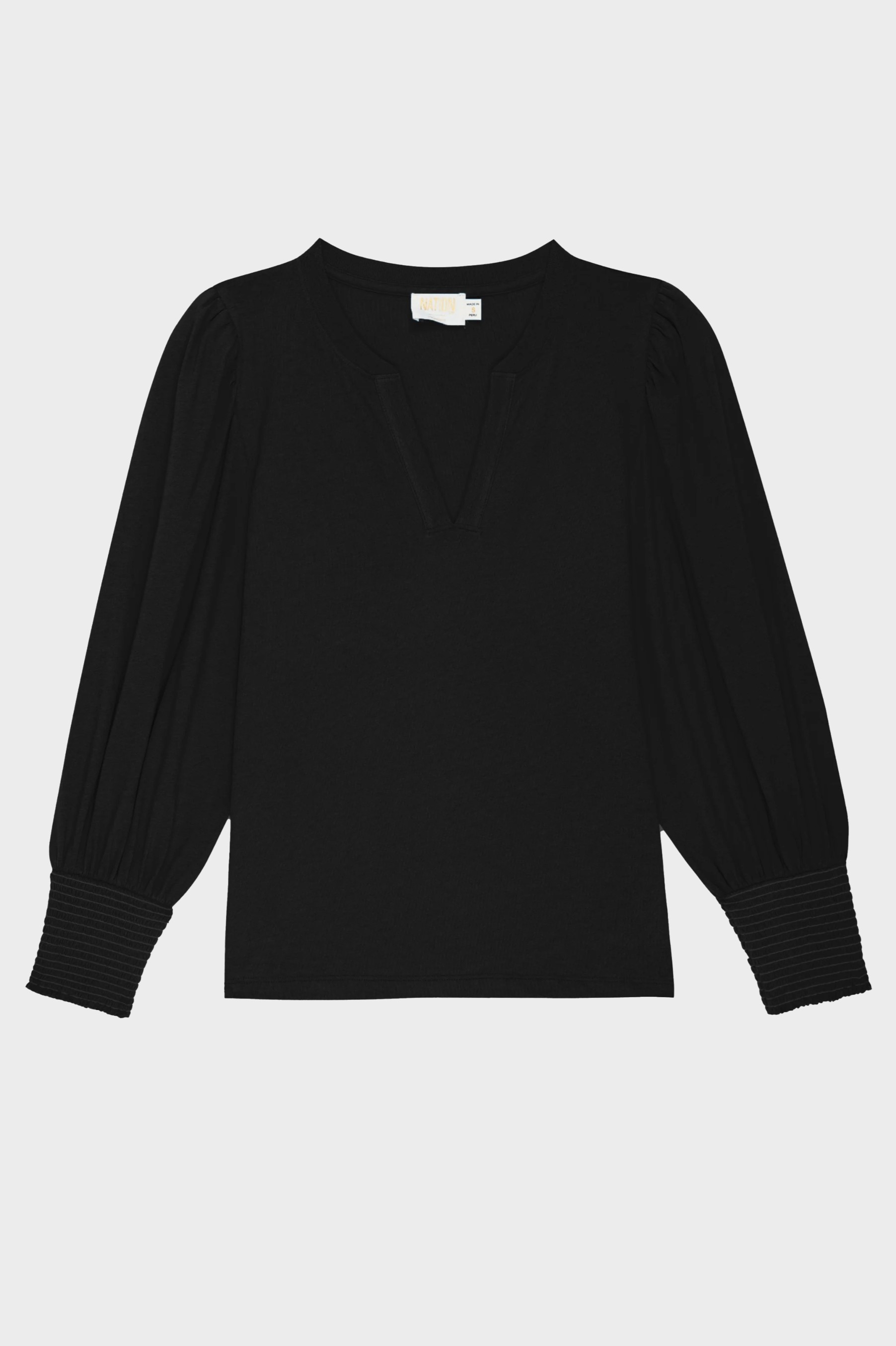 NATION LTD Longsleeve in Jet Black