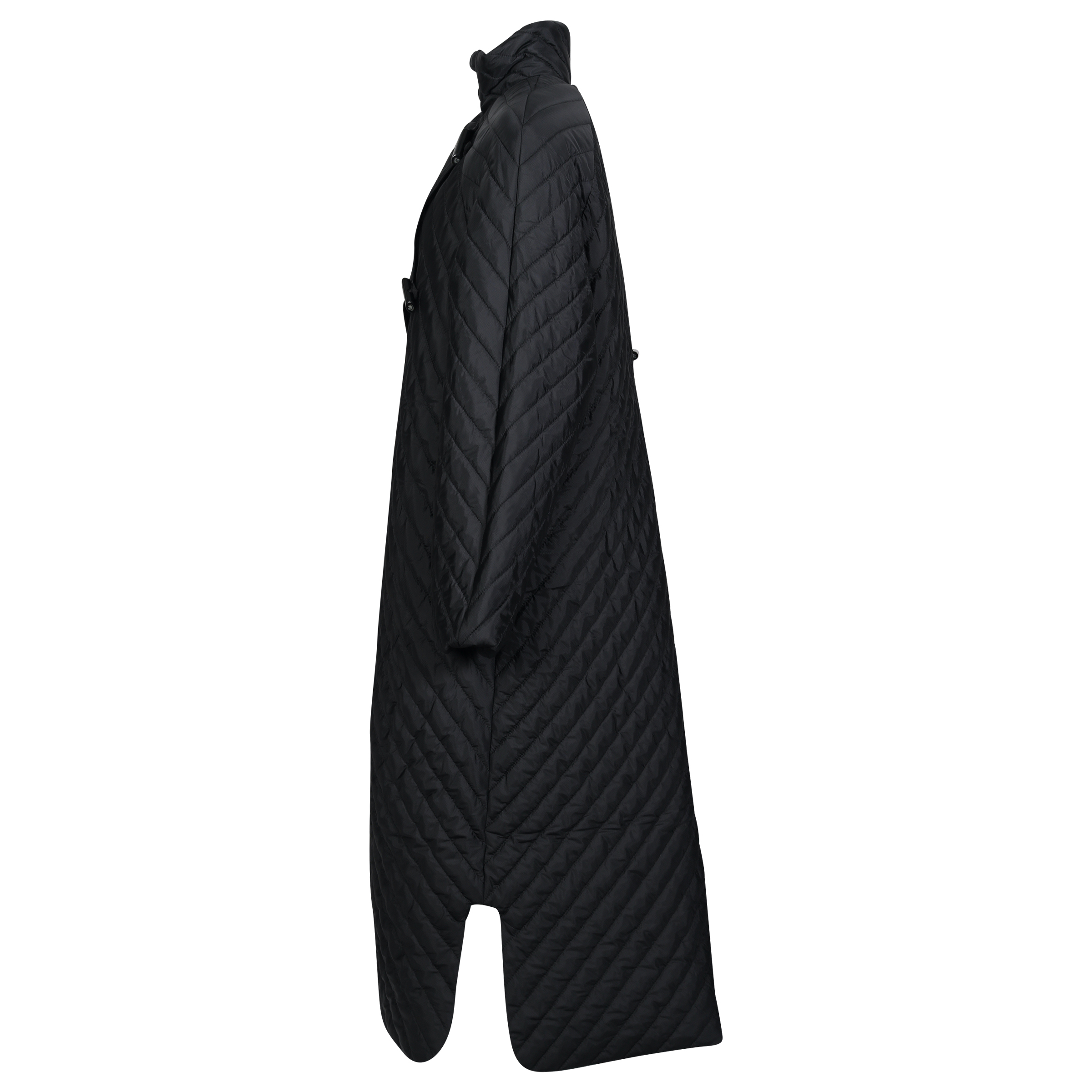 Ganni Recycled Ripstop Quilt Coat in Black 34