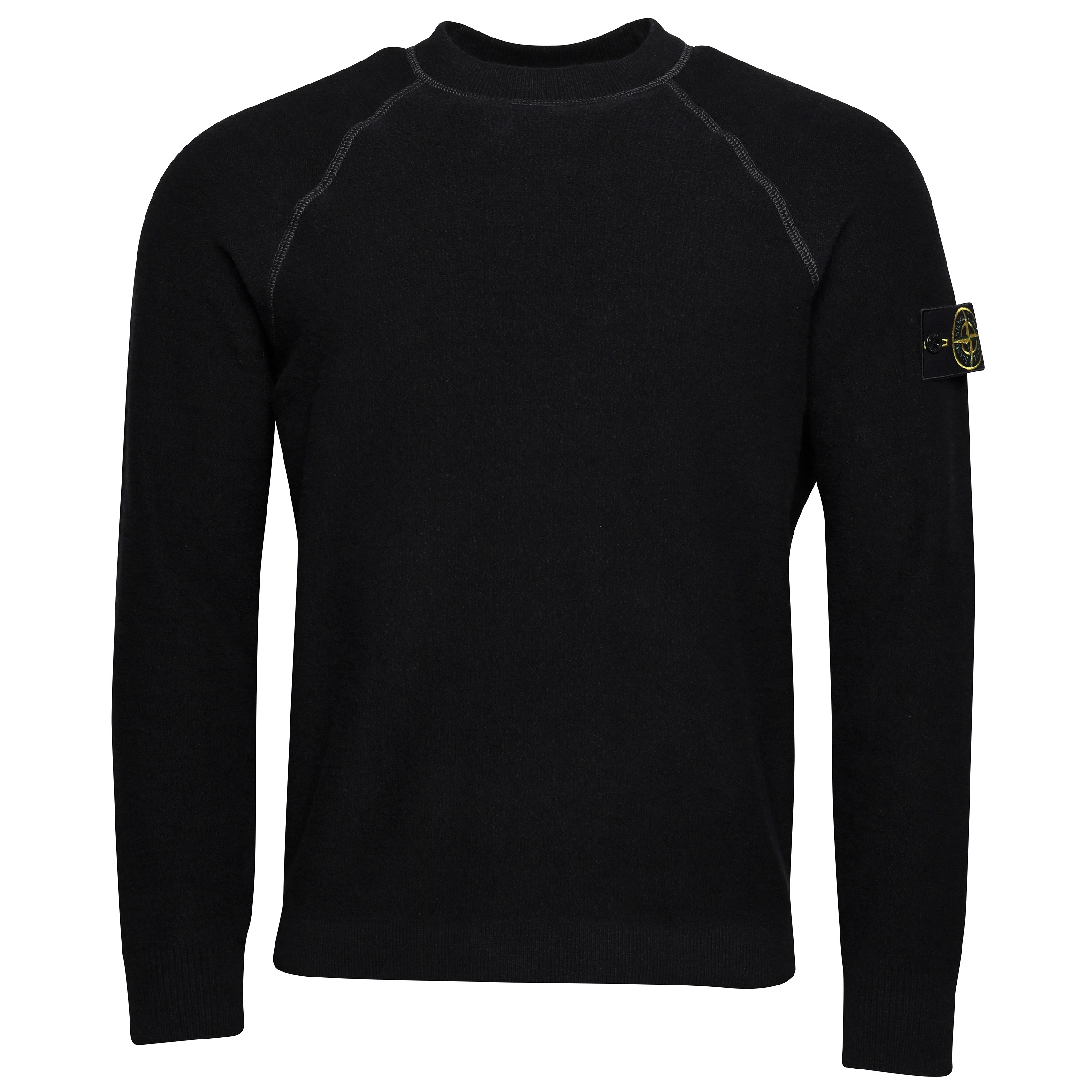 Stone Island Fluffy Knit Pullover in Black M