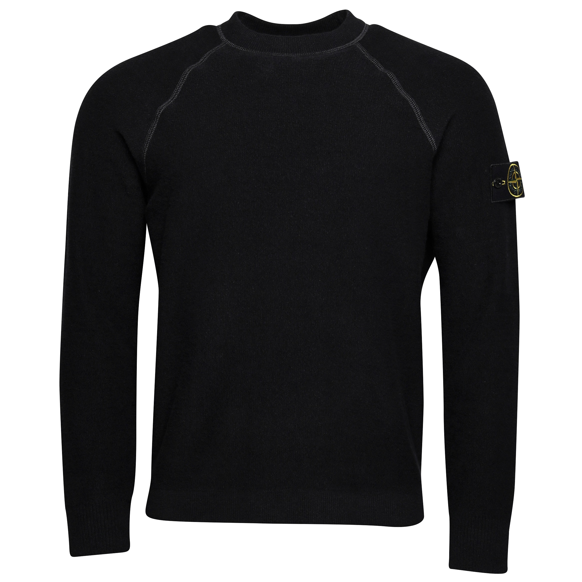 Stone Island Fluffy Knit Pullover in Black L