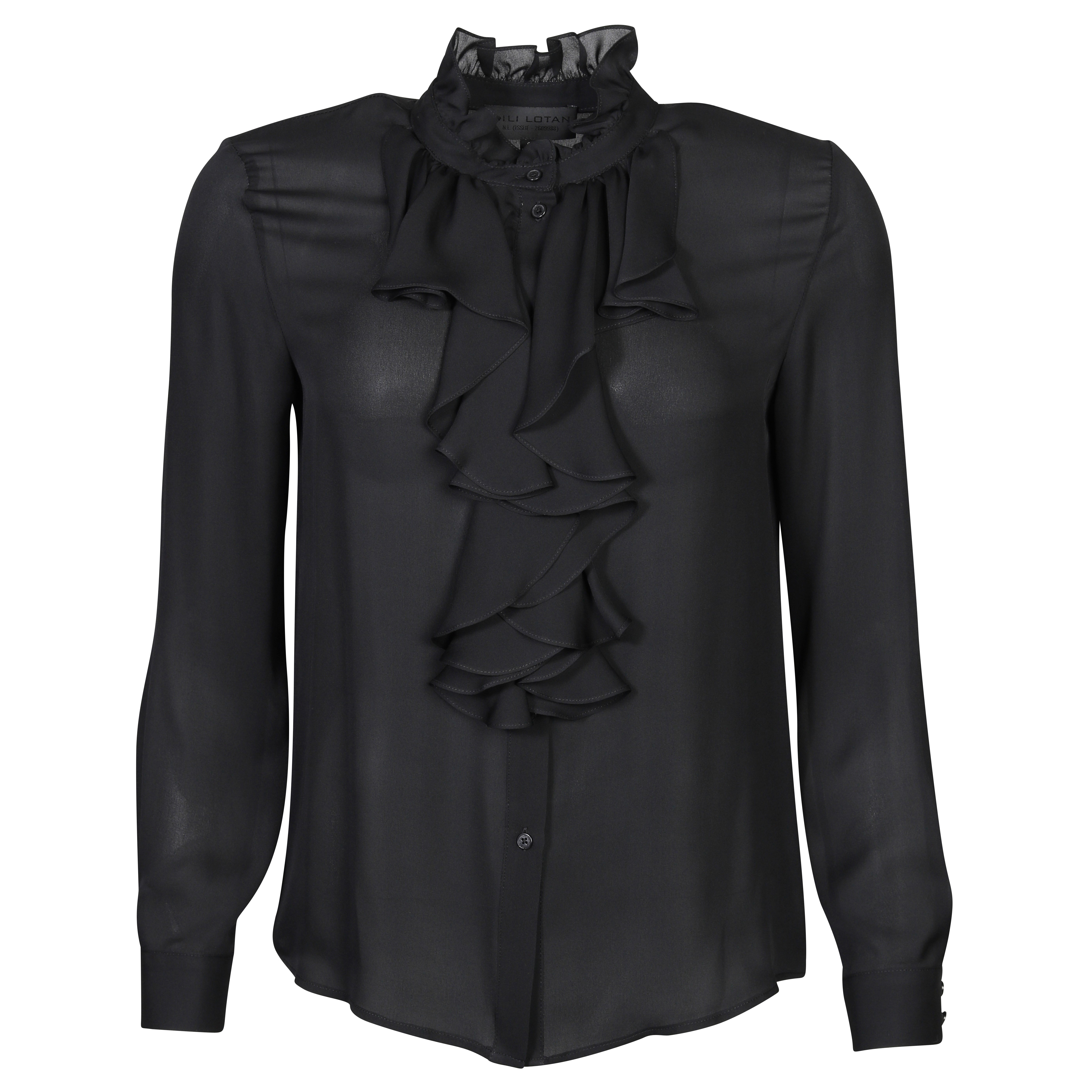 NILI LOTAN Lily Blouse in Black L