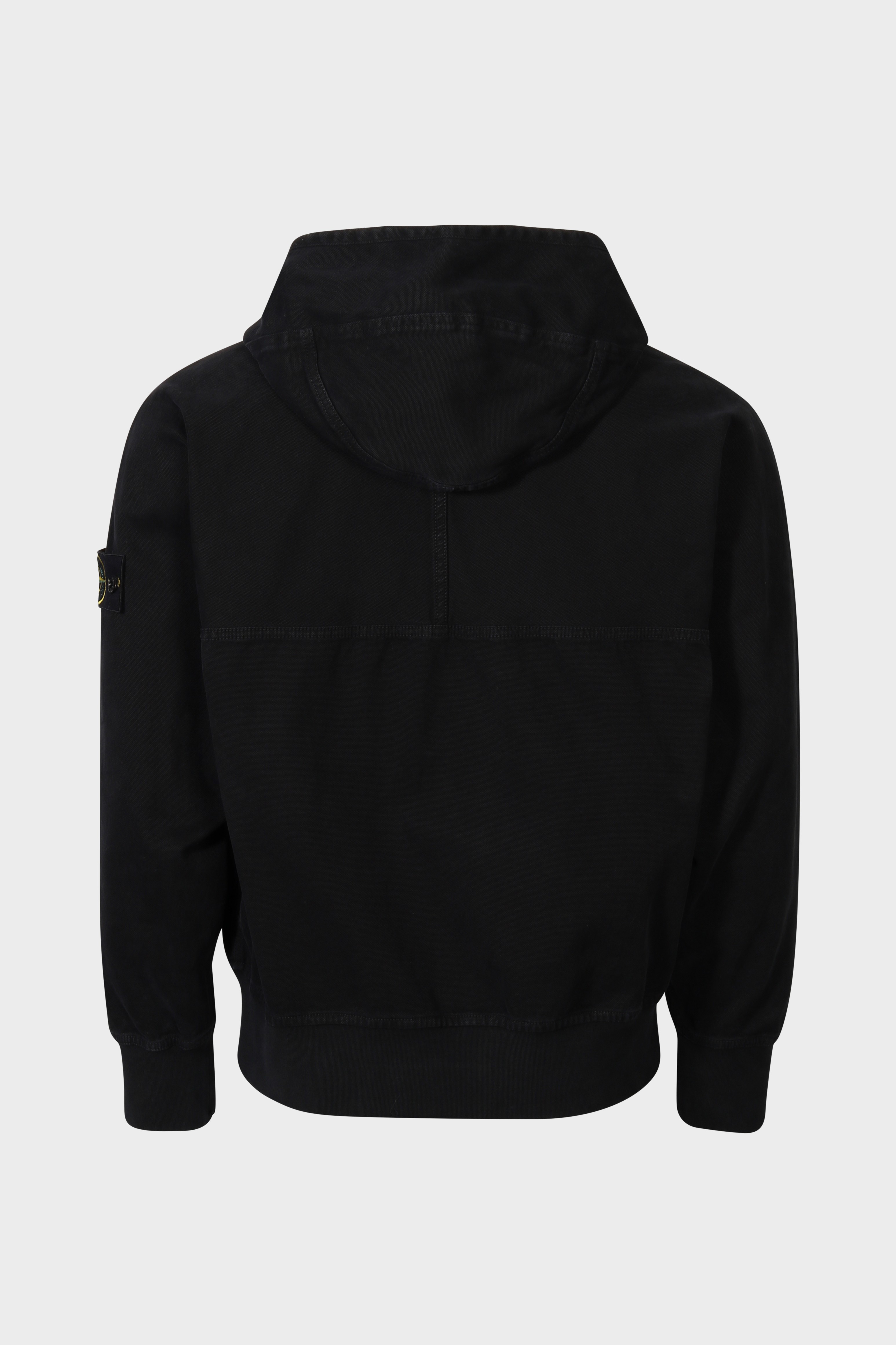 STONE ISLAND Cotton Canvas Jacket in Washed Black