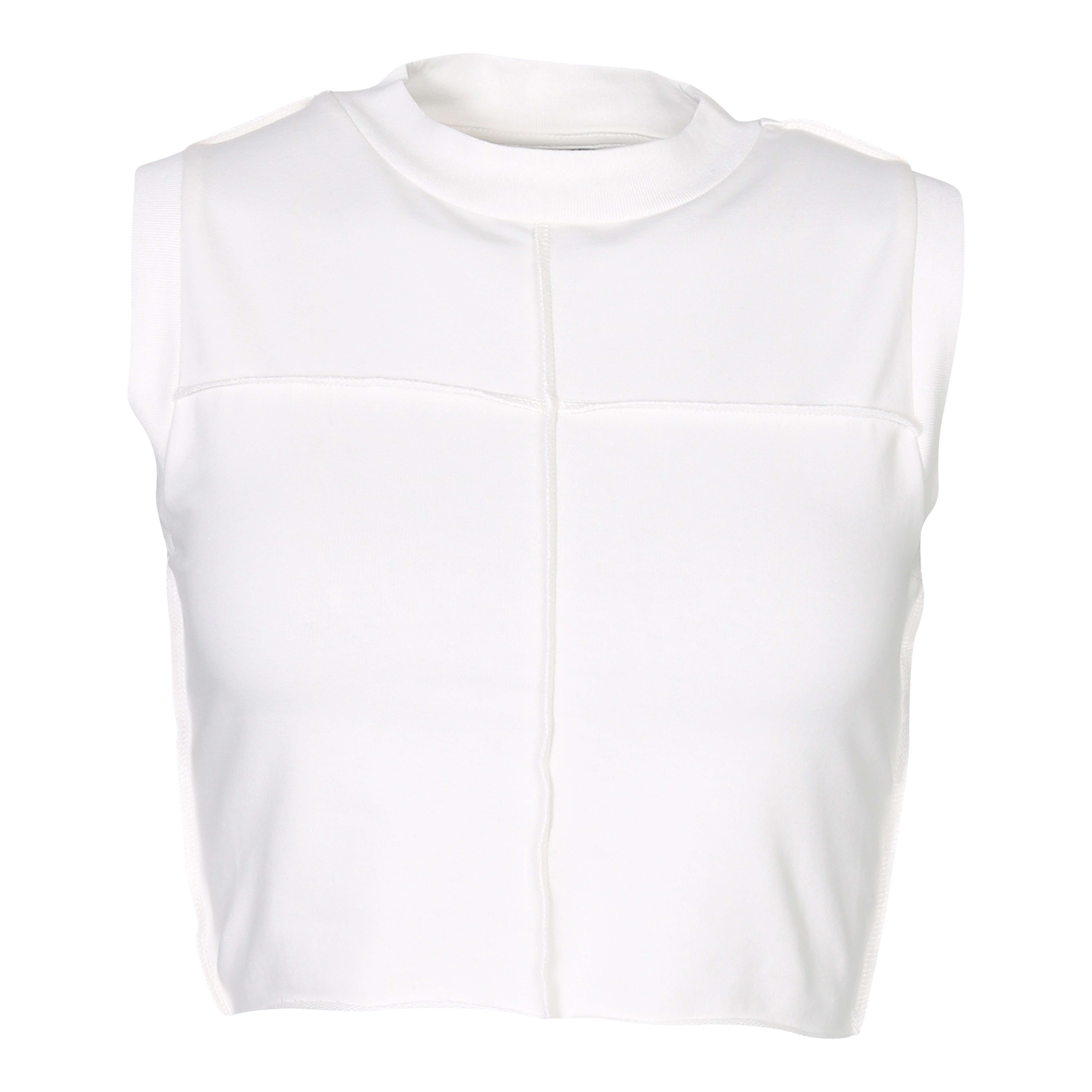 Thom Krom Cropped Muscle Tee in Off White