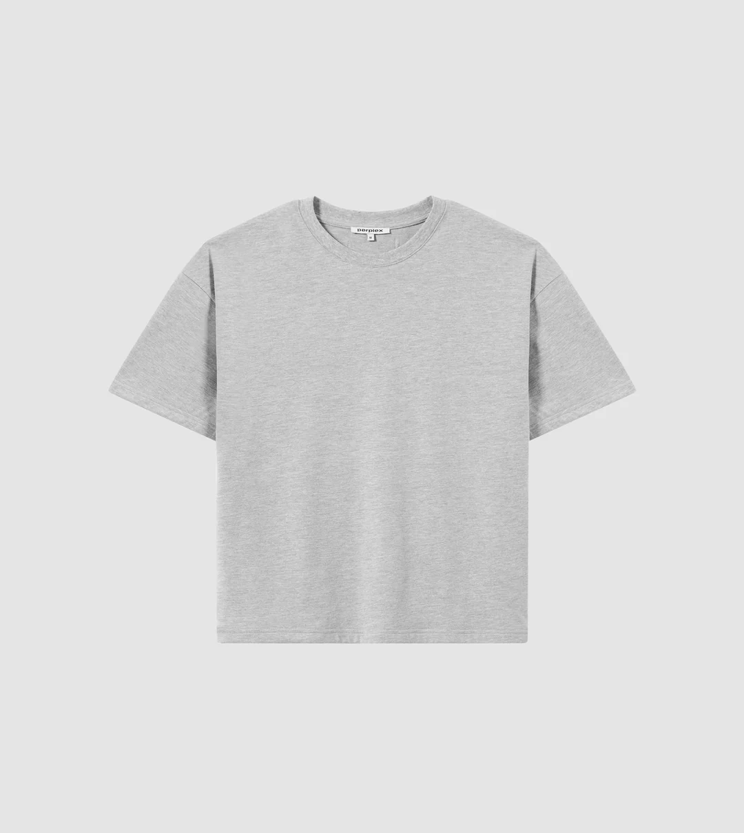 PERPLEX Cropped Boxy Fit T-Shirt in Heather Grey