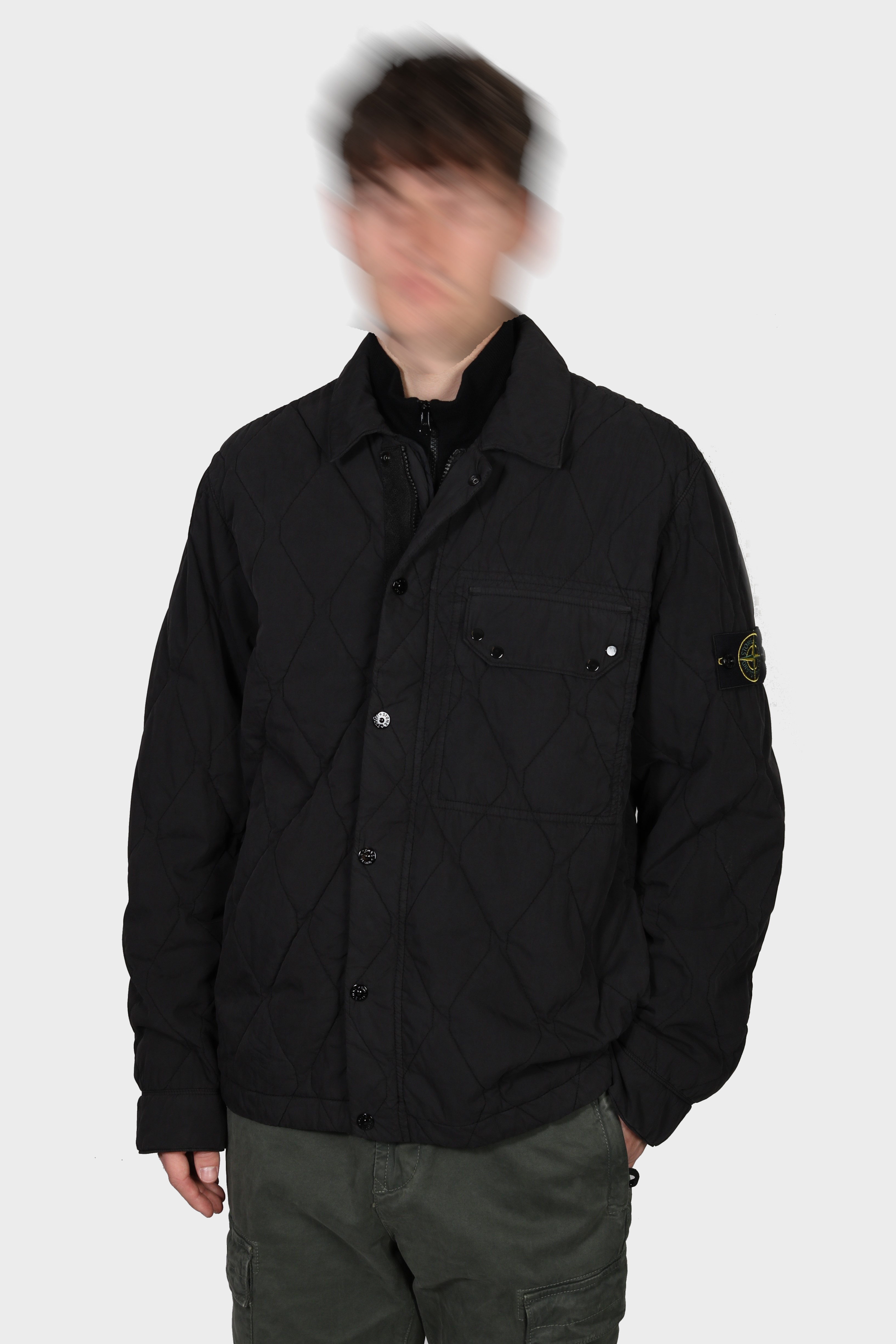 STONE ISLAND 50 Fili Quilted-TC Jacket in Black S STONE ISLAND 50 Fili Quilted-TC Jacket in Black 3XL