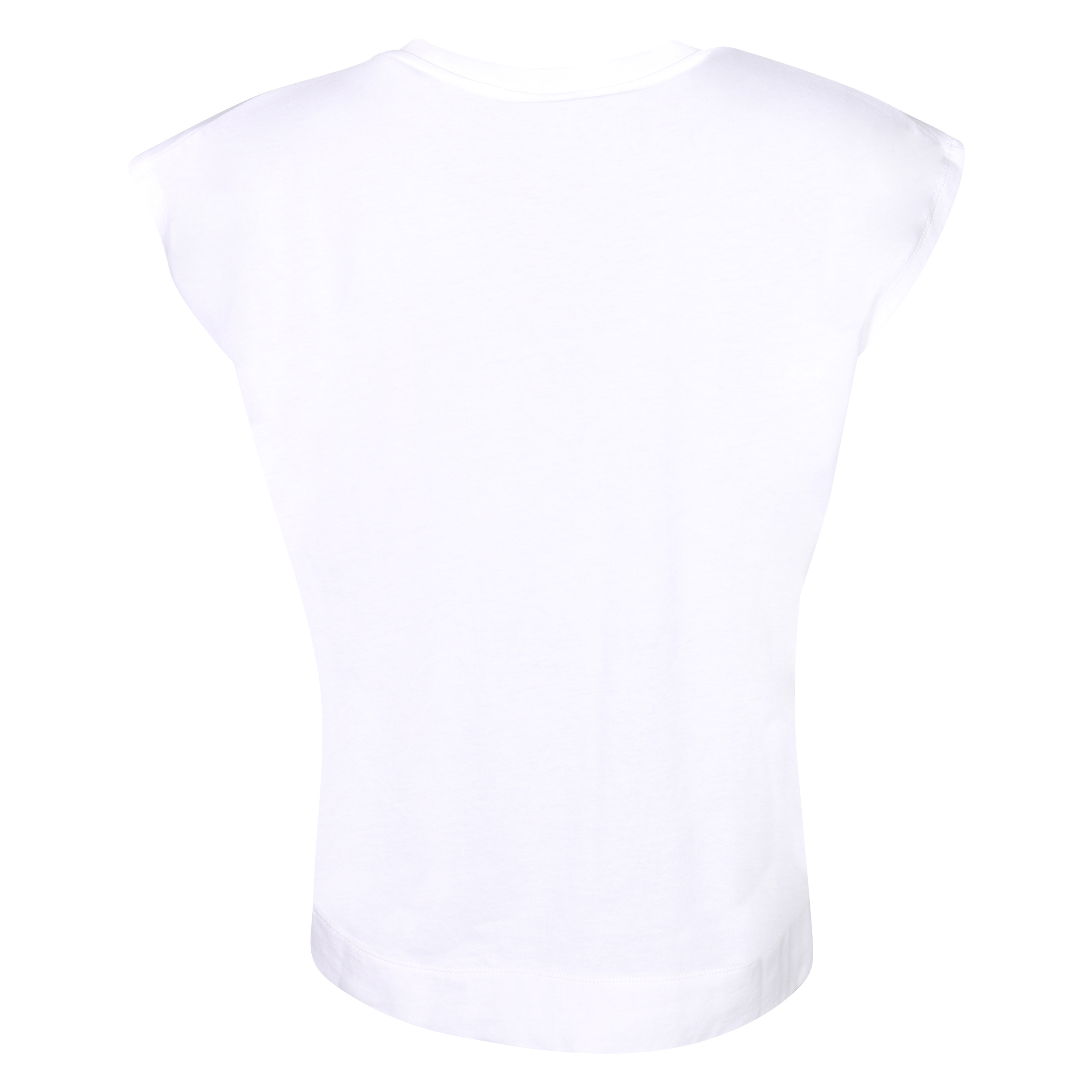 Ganni Organic Cotton Sleeveless T-Shirt White M