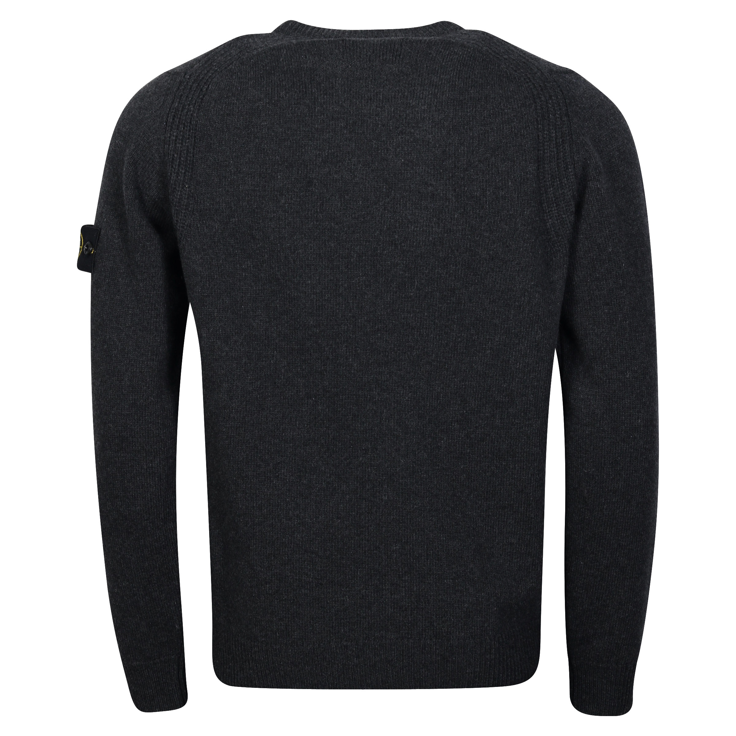 Stone Island Crew Neck Knit Sweater Dark Grey Melange