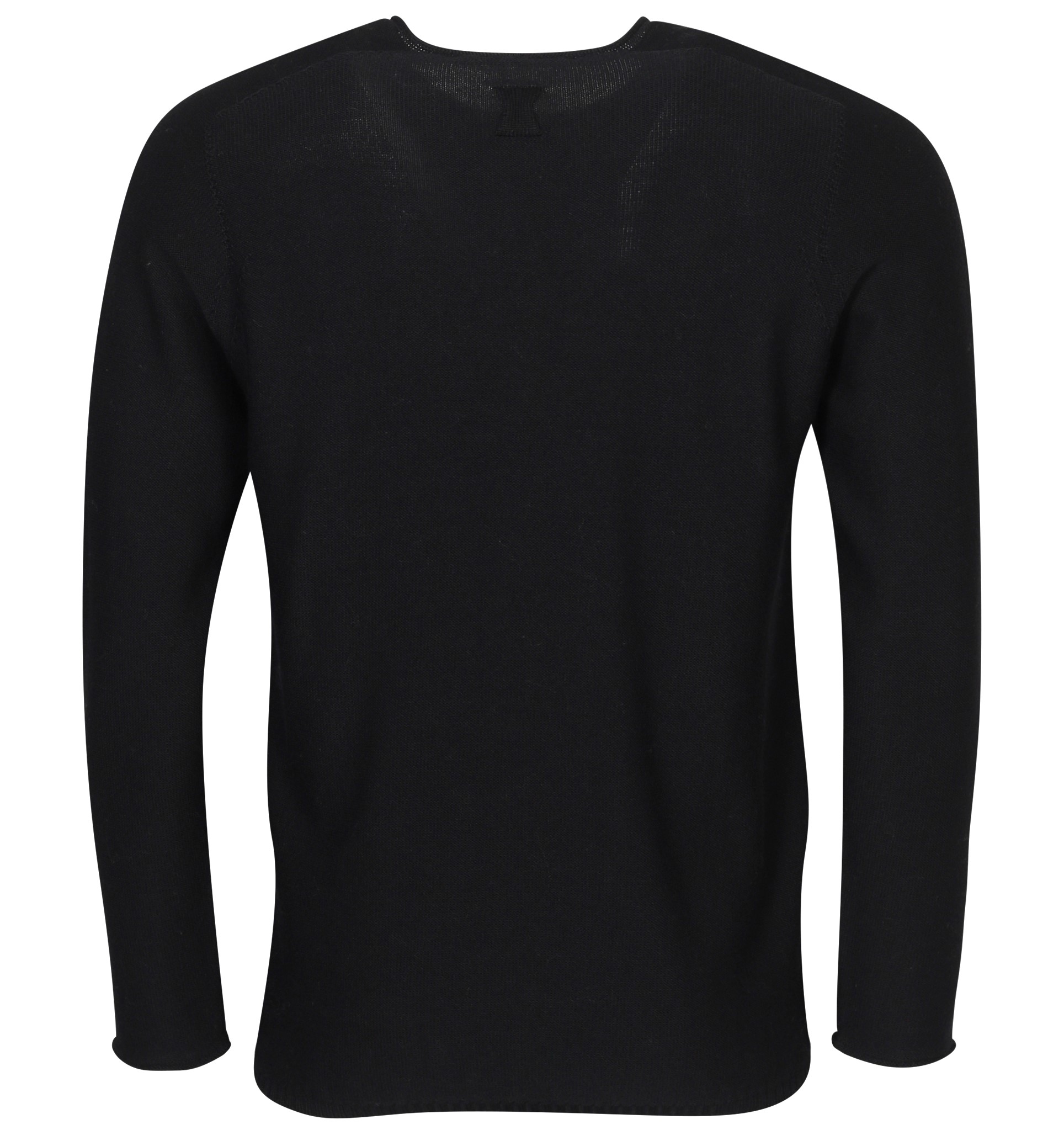 HANNES ROETHER Merino Knit Pullover in Black