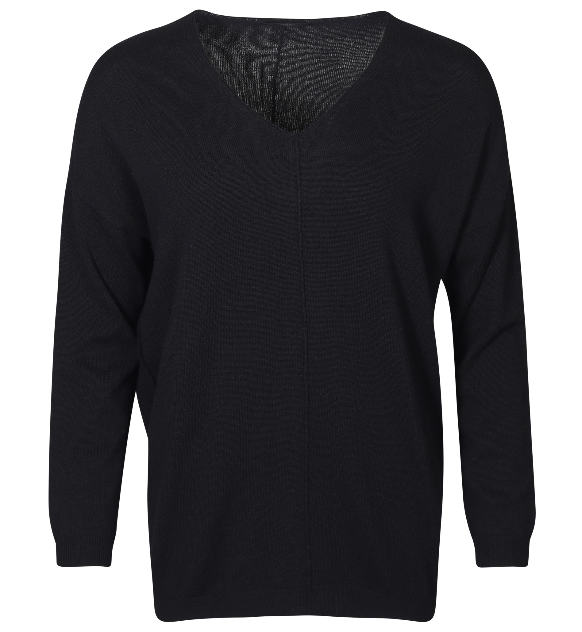 TRANSIT PAR SUCH V-Neck Knit Pullover in Black