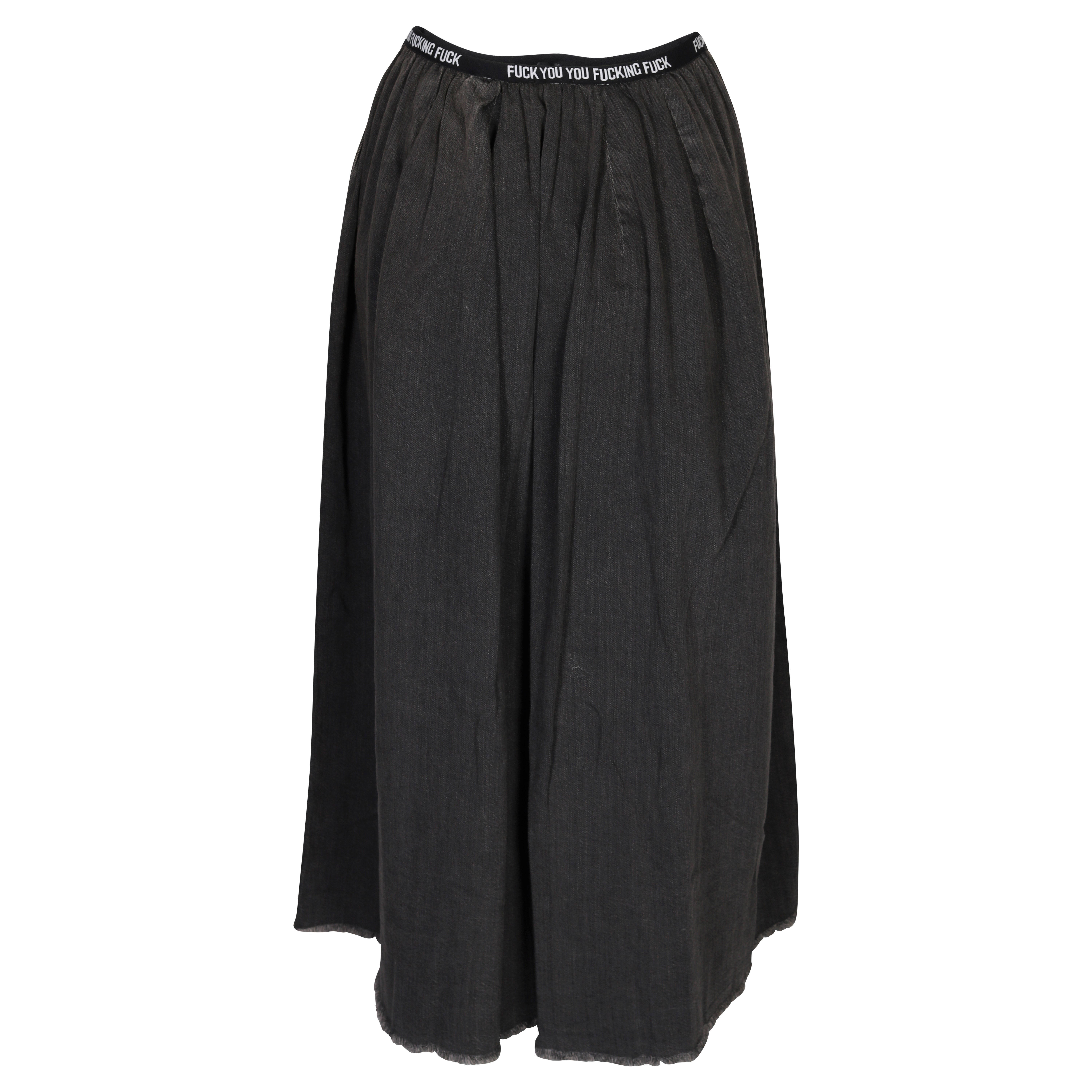 R13 Midi Denim Skirt Ellery Black