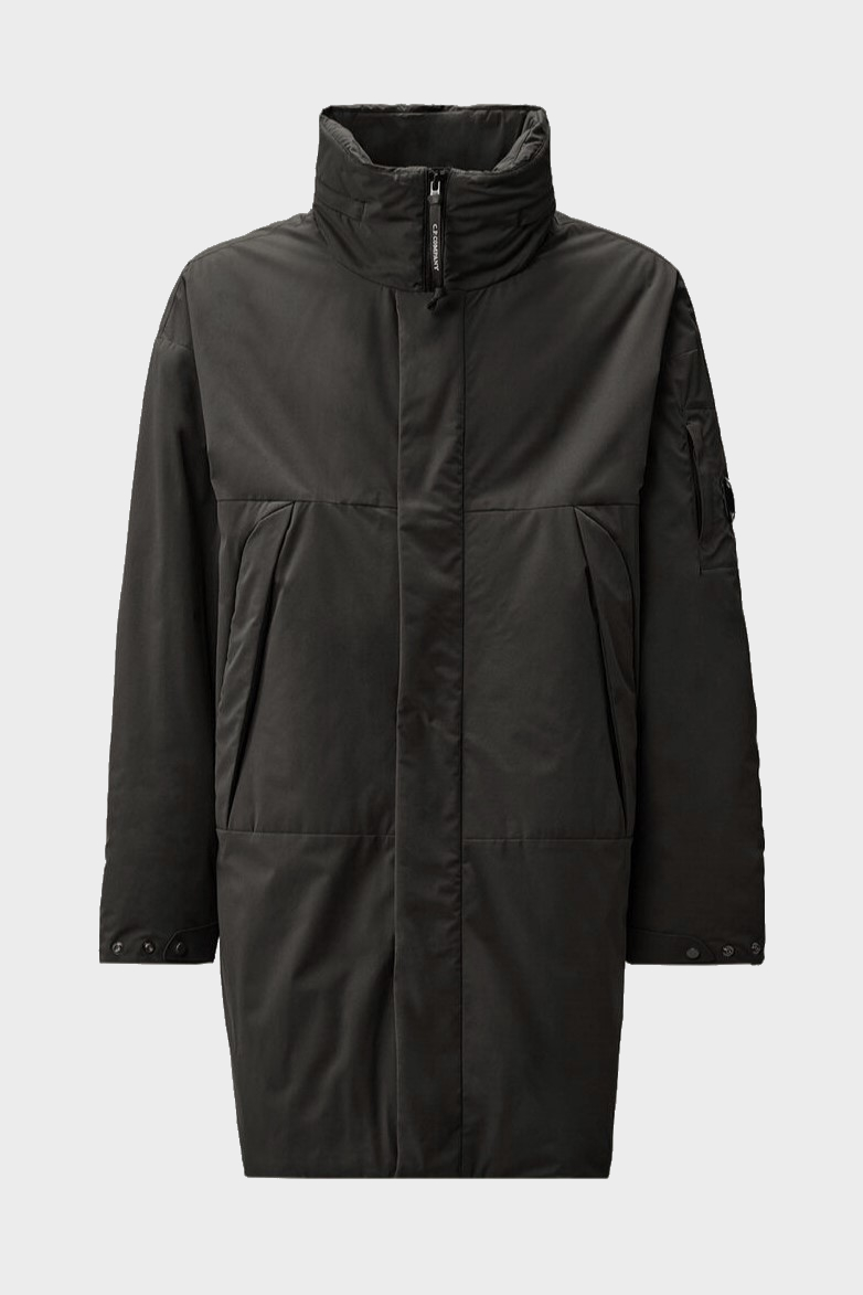 C.P. COMPANY Pro Tek Long Jacket in Dark Shadow