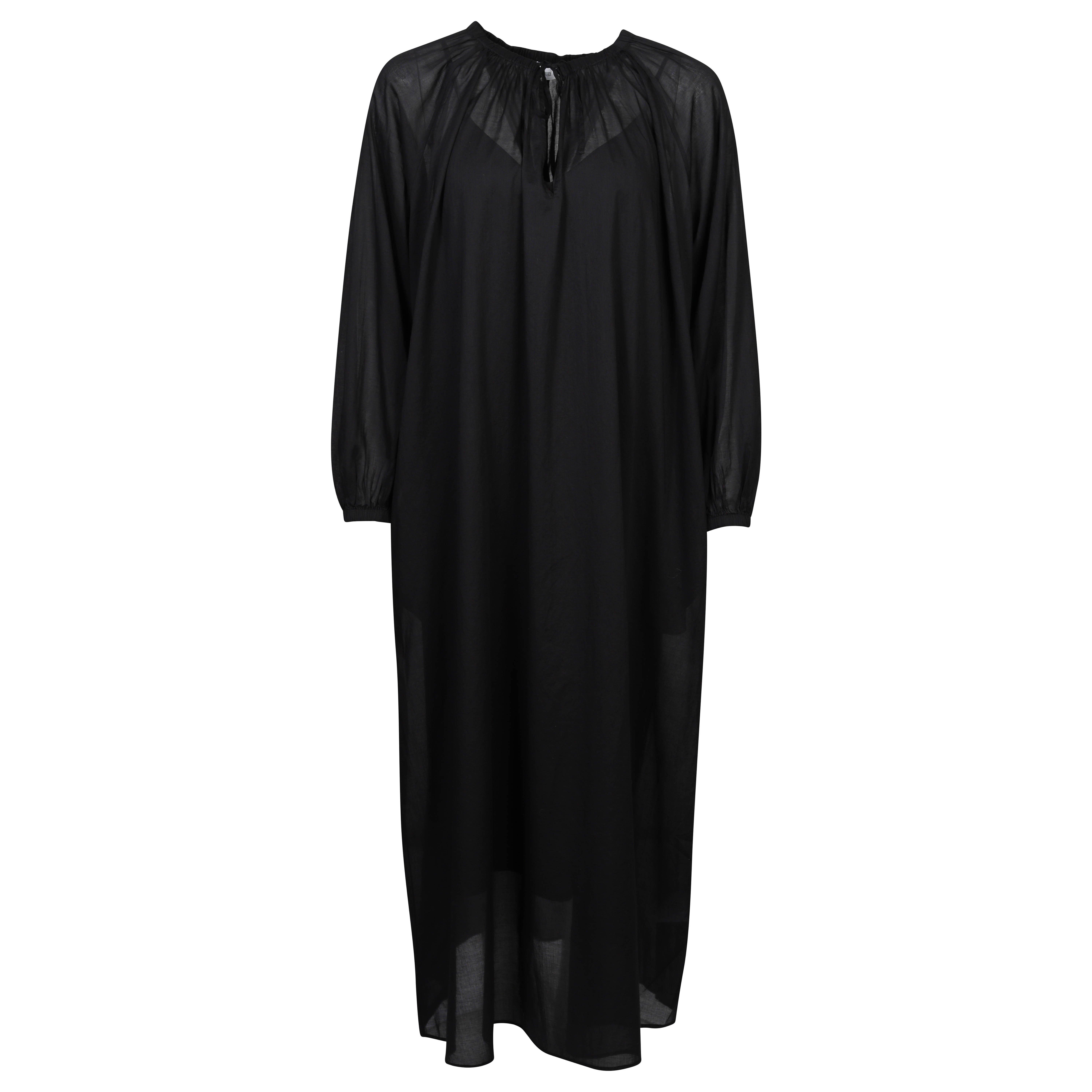 Closed Tunic Maxi Dress in Black
