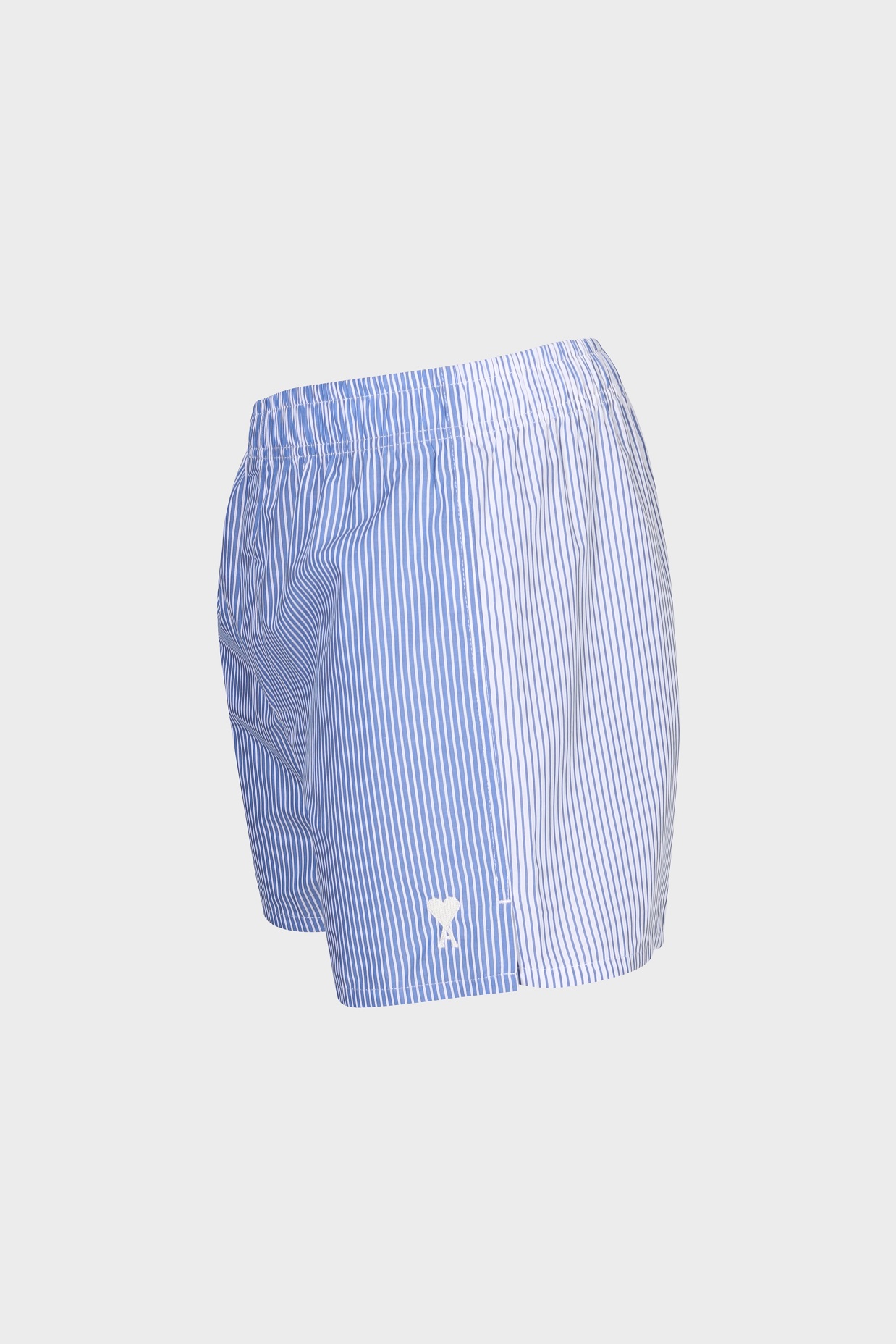 AMI PARIS de Coeur Striped Boxershorts in Azure/White AMI PARIS de Coeur Striped Boxershorts in Azure/White
