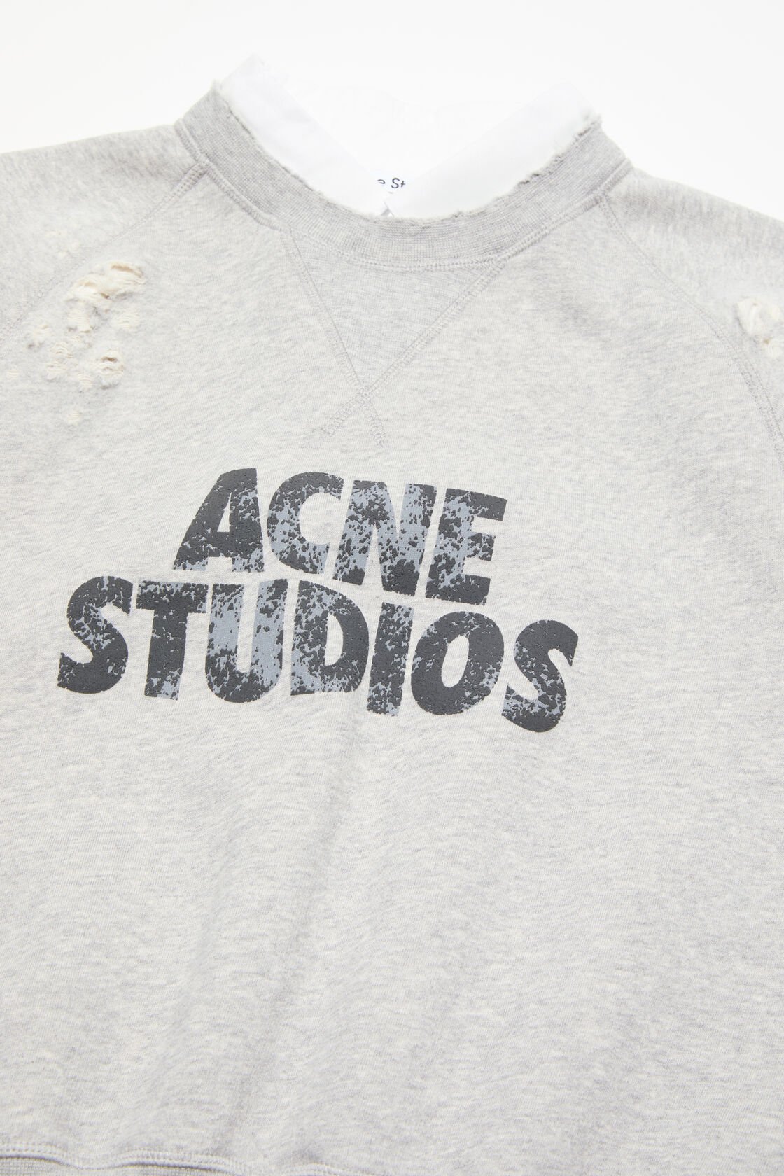 ACNE STUDIOS Logo T-Shirt in Grey Melange
