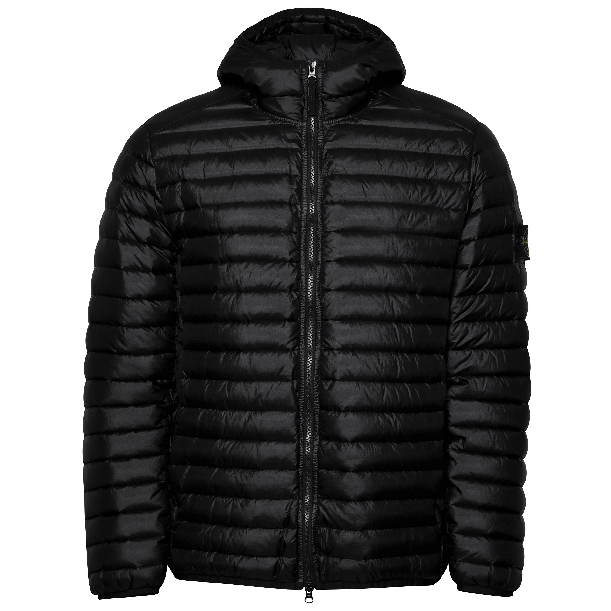 Stone Island Hooded Real Down Jacket in Black 2XL