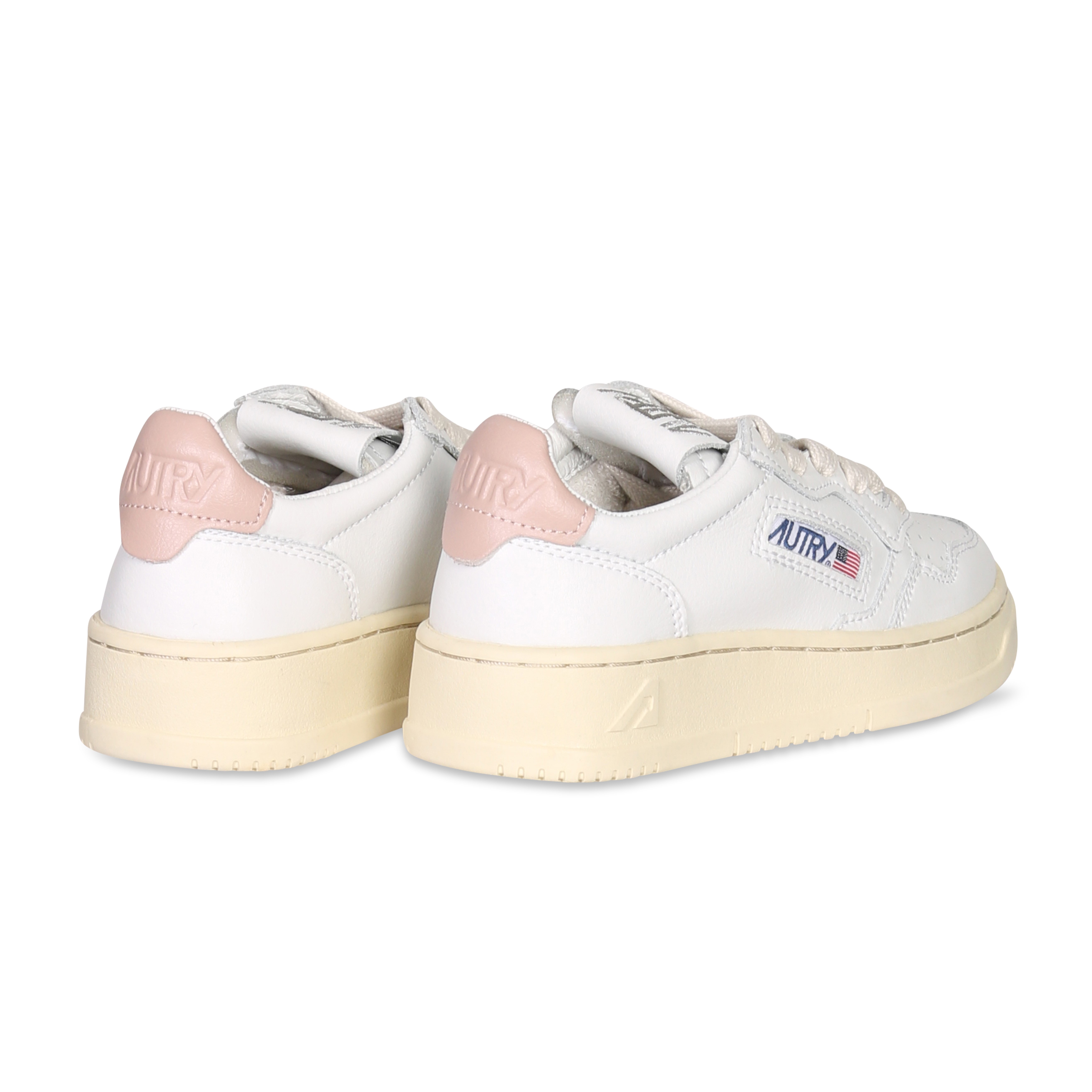 -Kids- Autry Action Shoes Low Sneaker in White/Pink 28