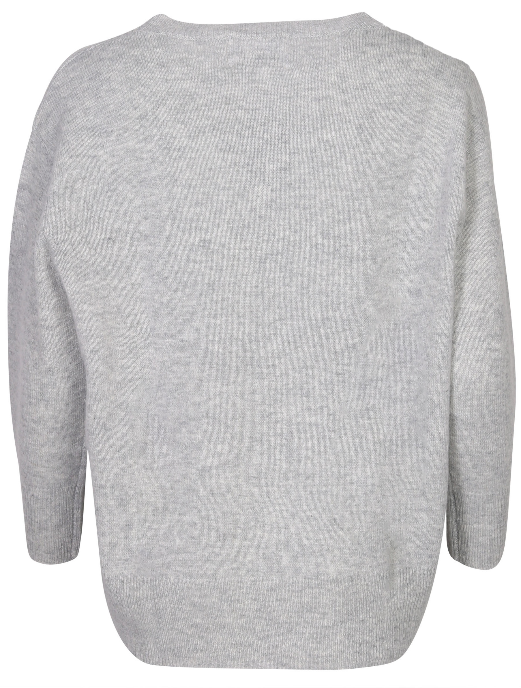 Flona Cashmere Crewneck Sweater Grey Melange L
