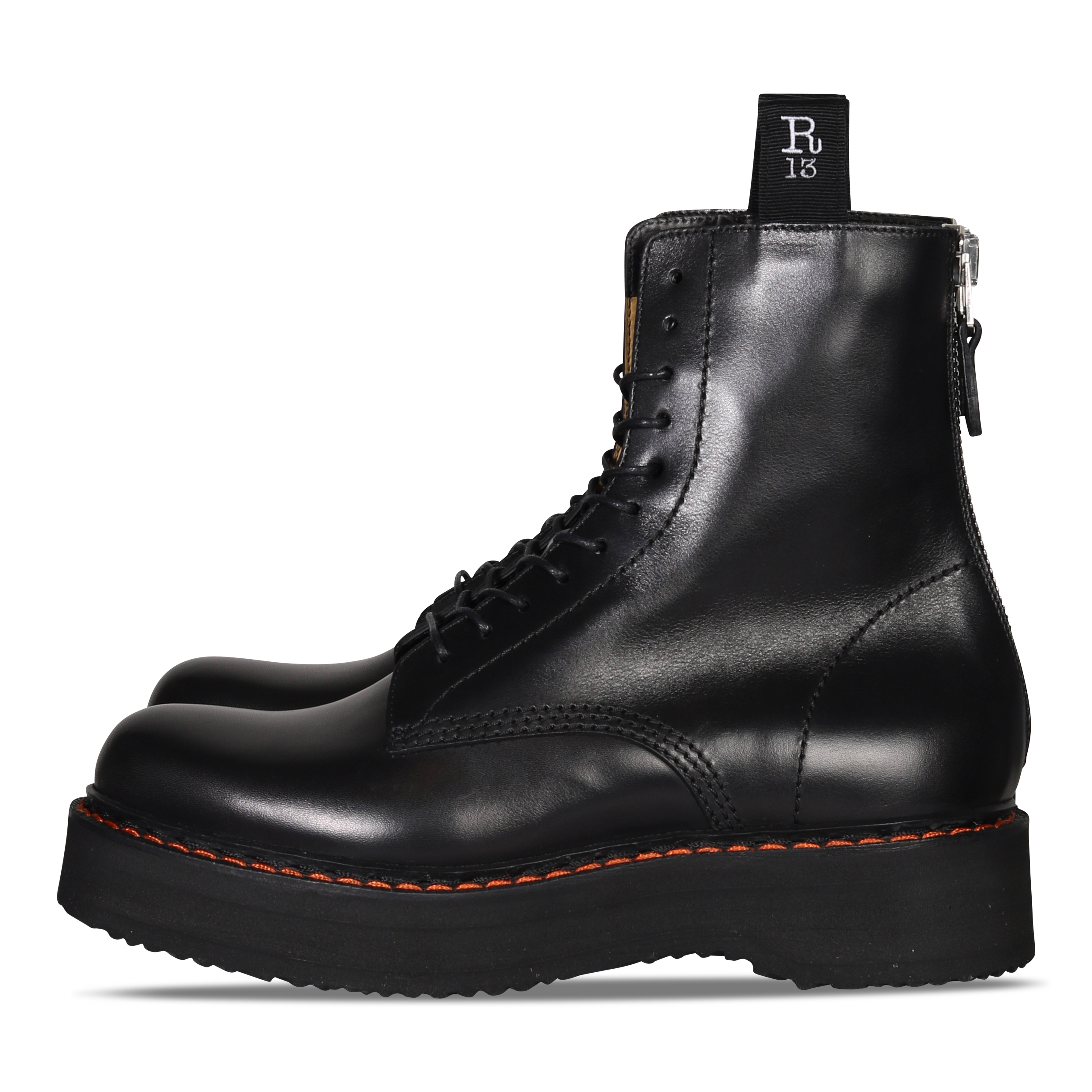 R13 Stack Boots in Black 44