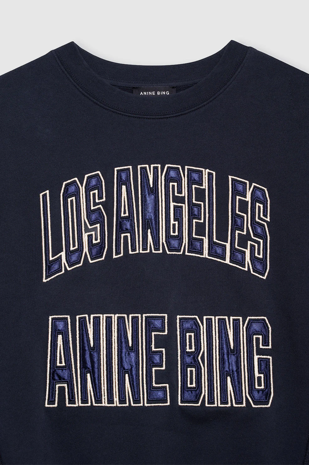 ANINE BING Shrunken Sweatshirt LA in Vintage Black