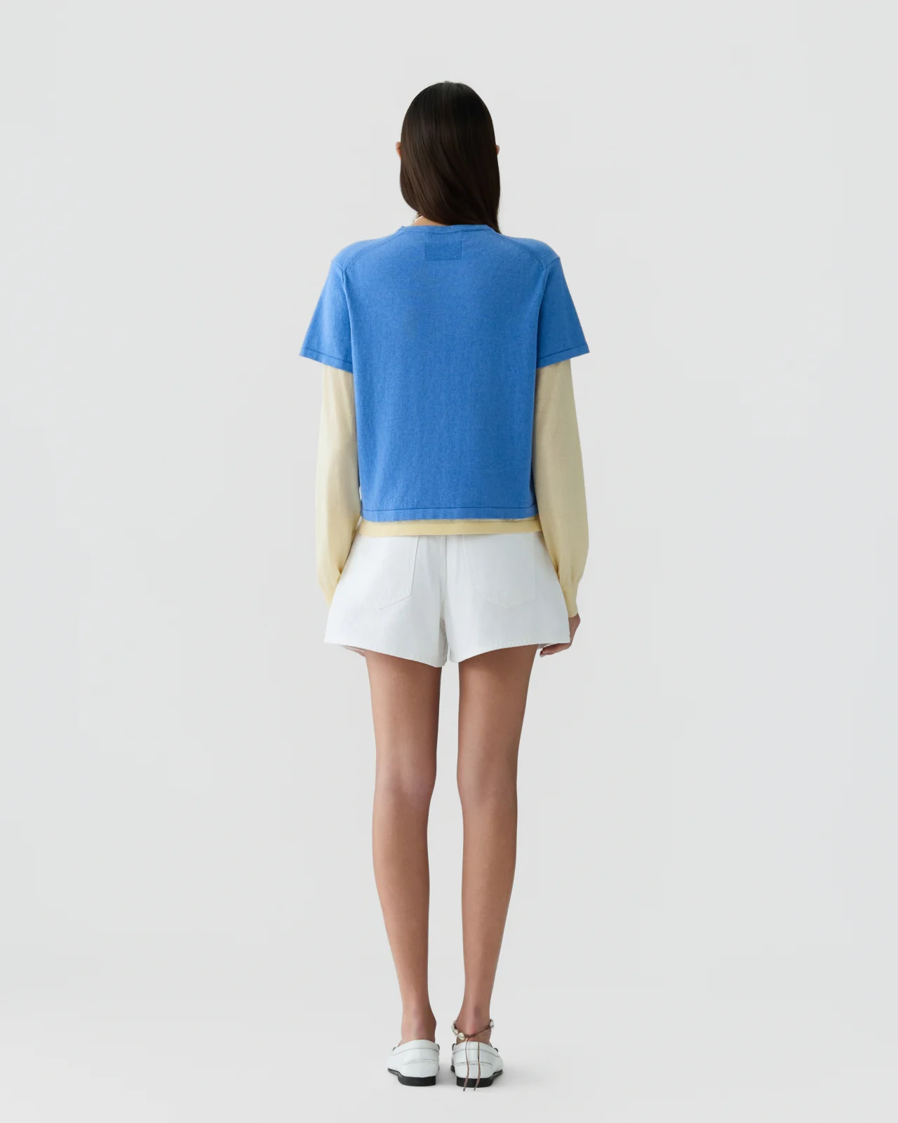 GUEST IN RESIDENCE Layer Tee in Delft Blue/Butter