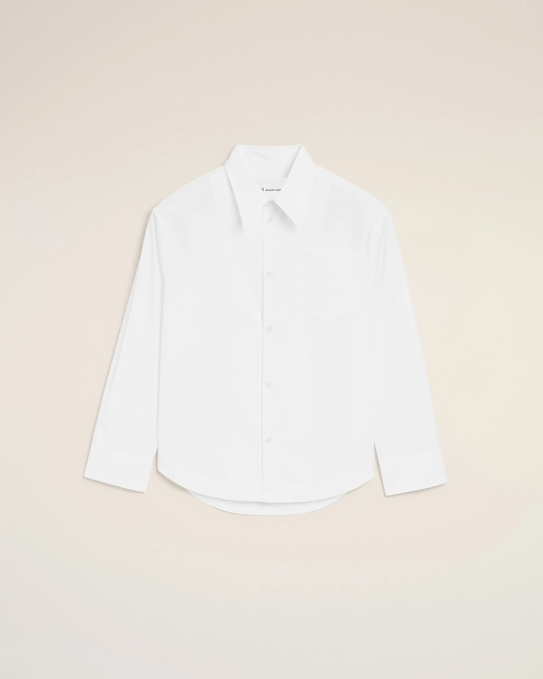 AMI PARIS de Coeur Oversize Embossed Shirt in White