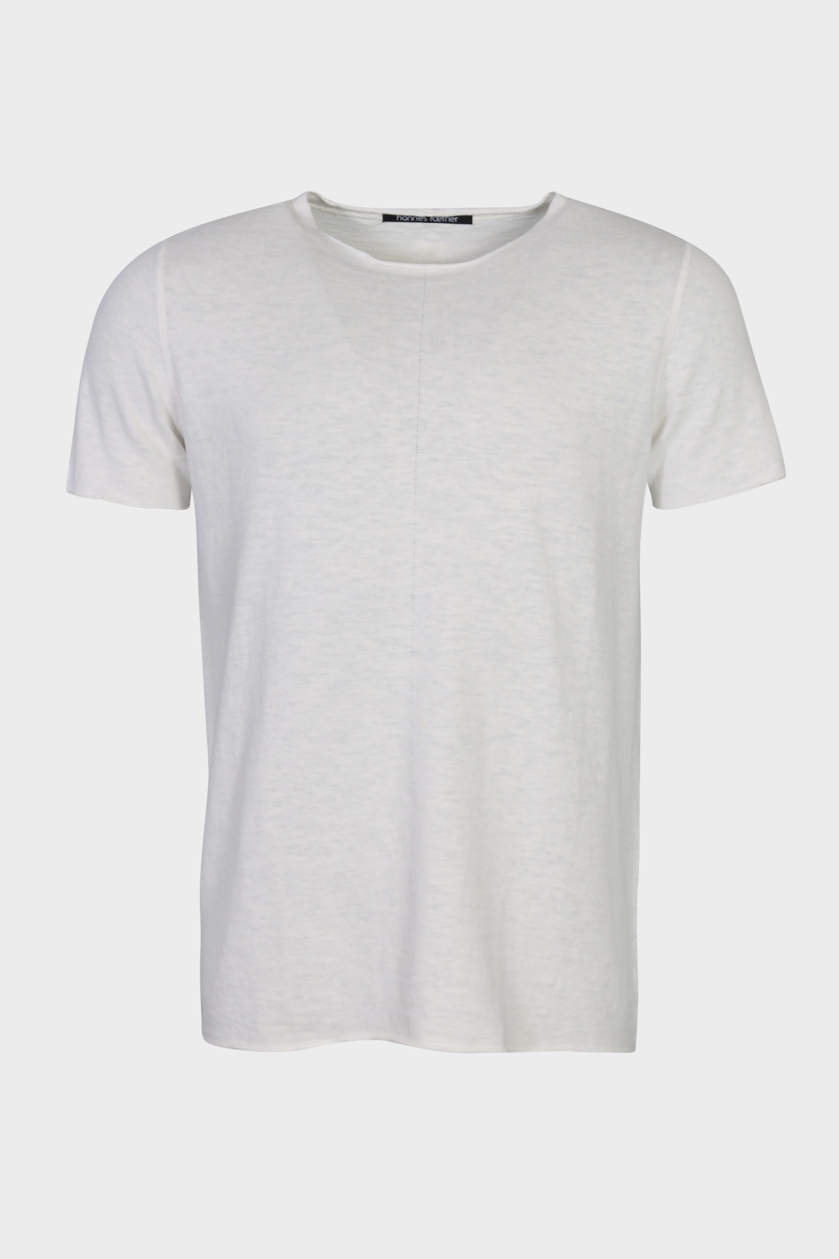 HANNES ROETHER Knit T-Shirt in Offwhite 2XL