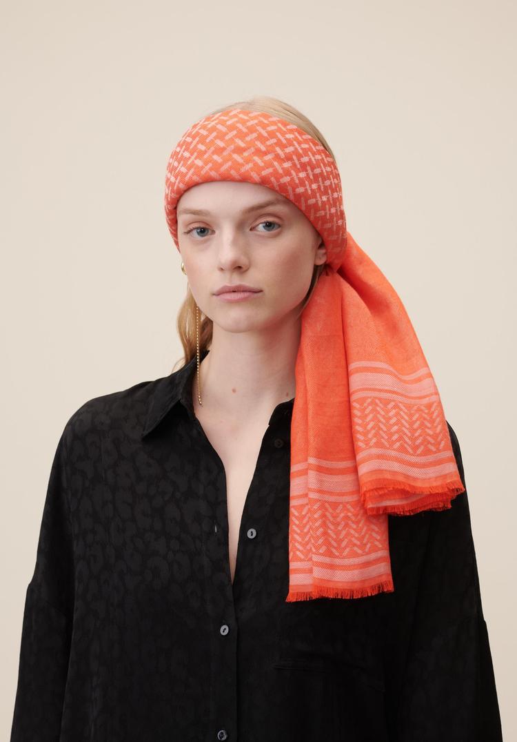 Lala Berlin Cotton Cube Gradient Jacquard Orange
