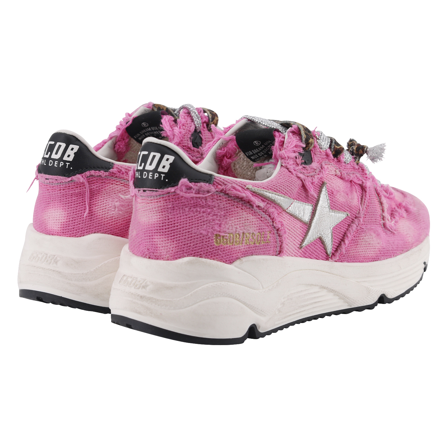 Golden Goose Sneaker Running in Pink Canvas