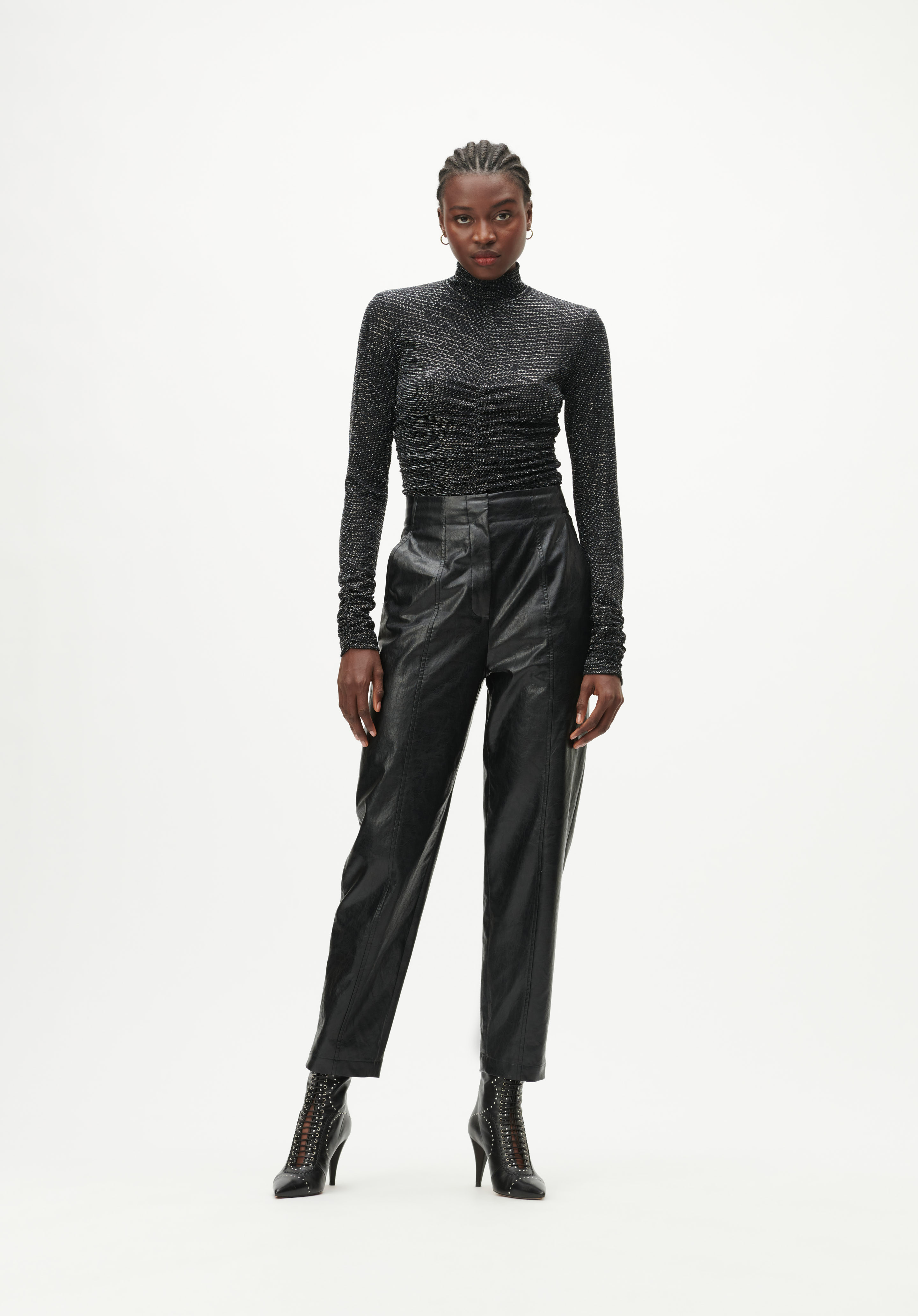 Lala Berlin Top Trevi Black Lurex M